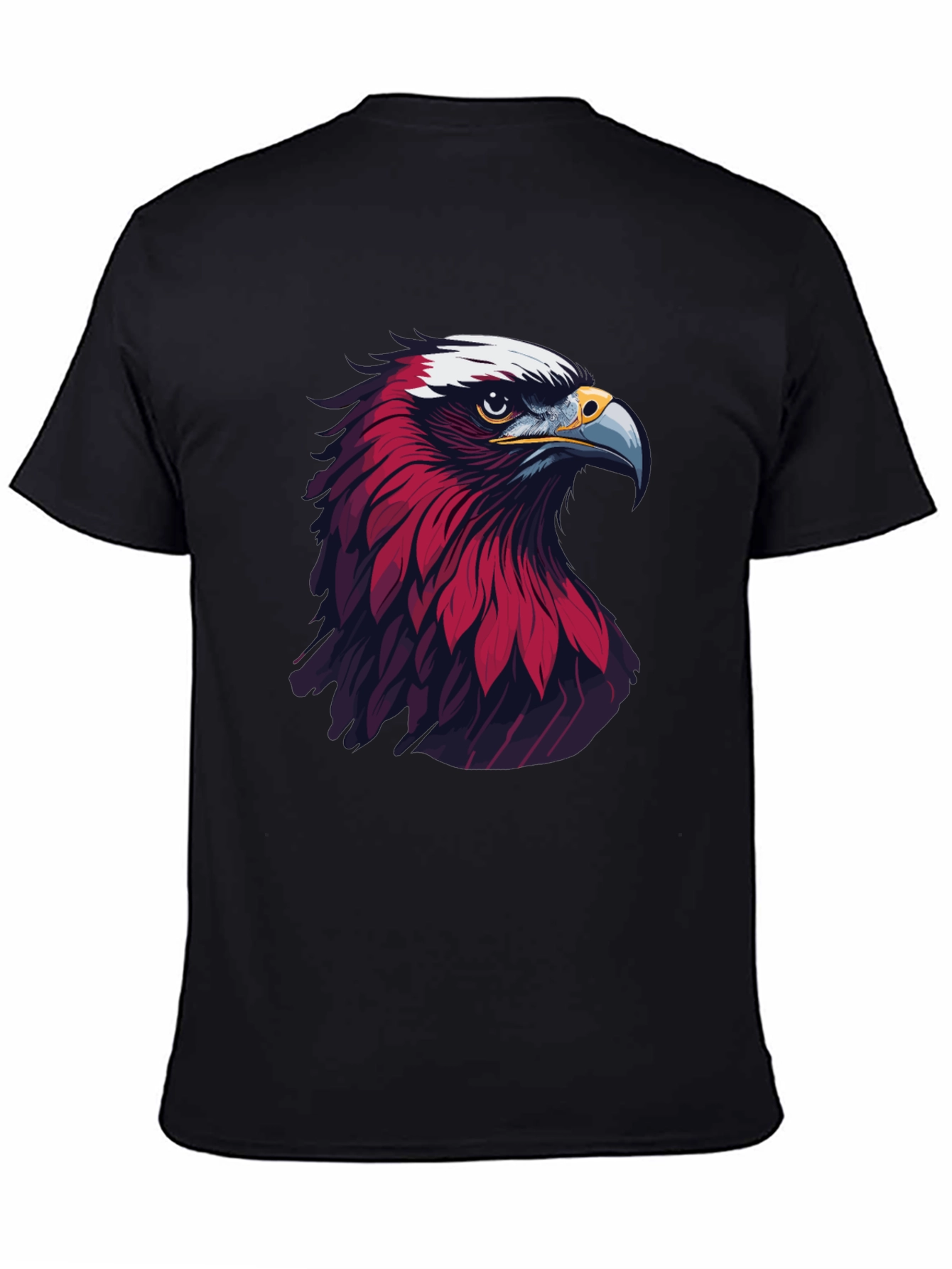 Black Eagle Graphic Print Black T-Shirt view 4