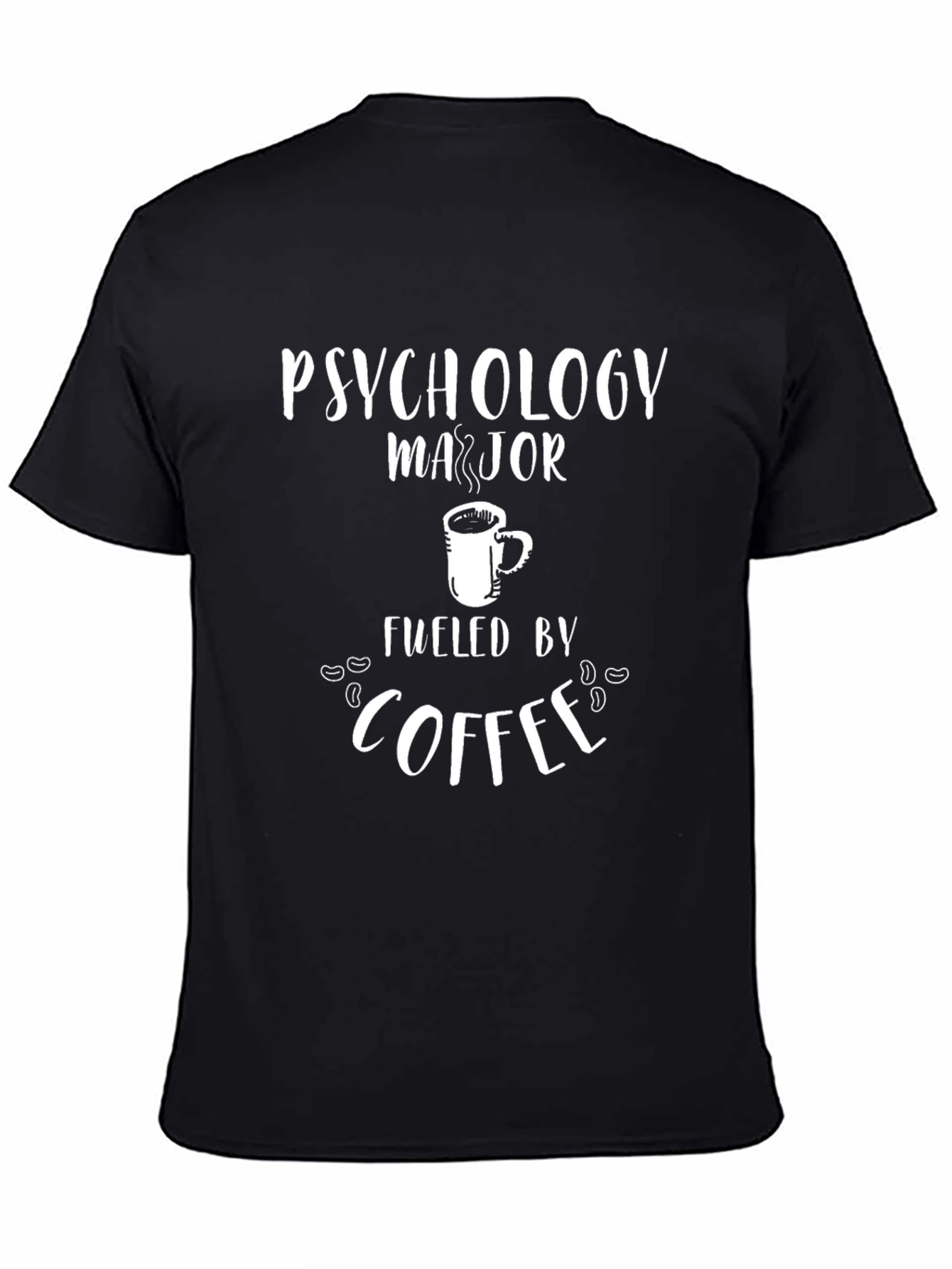 Black Psychology Major Coffee T-Shirt view 4