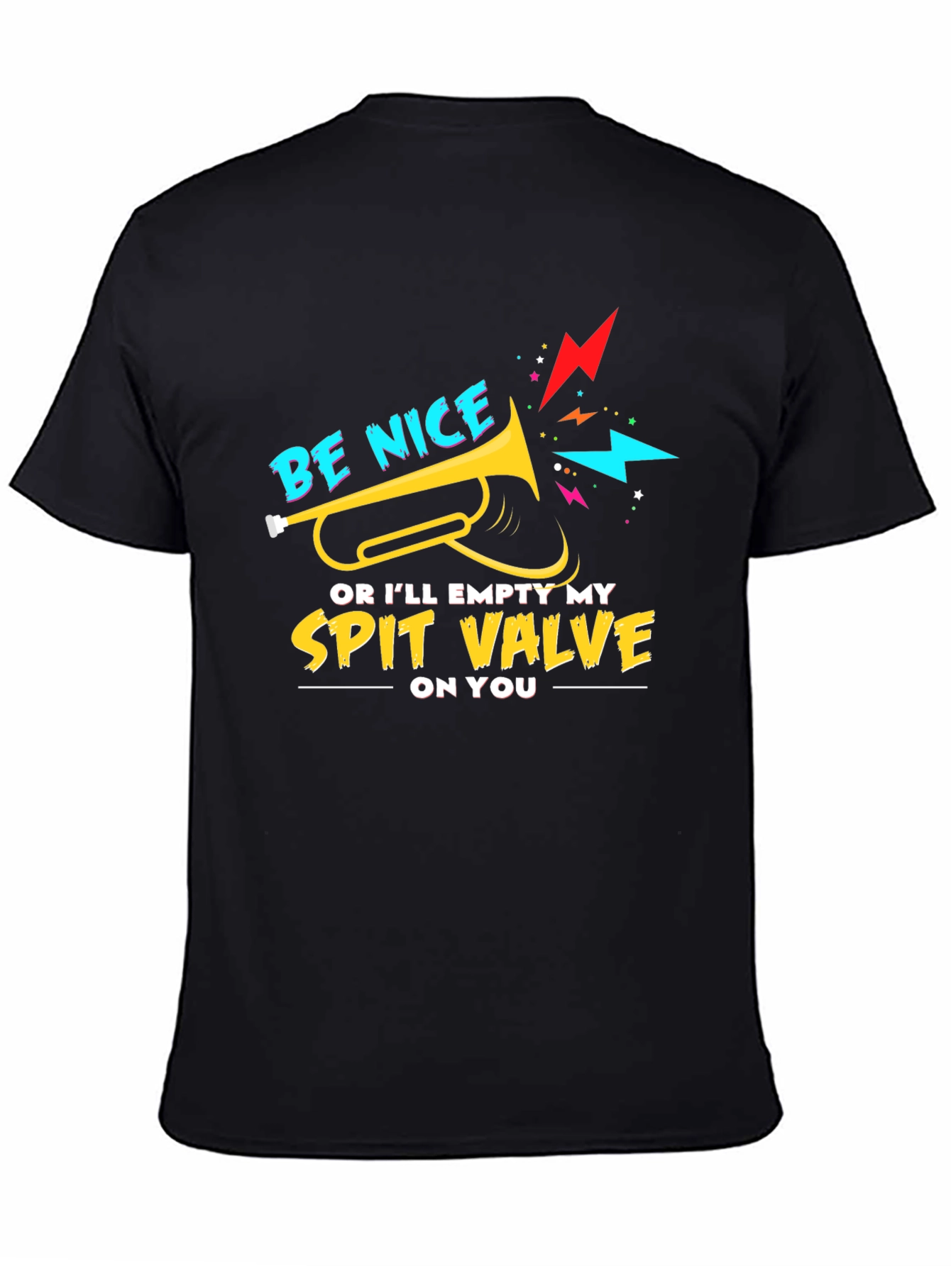 Black Be Nice Spit Valve Graphic Tee view 4