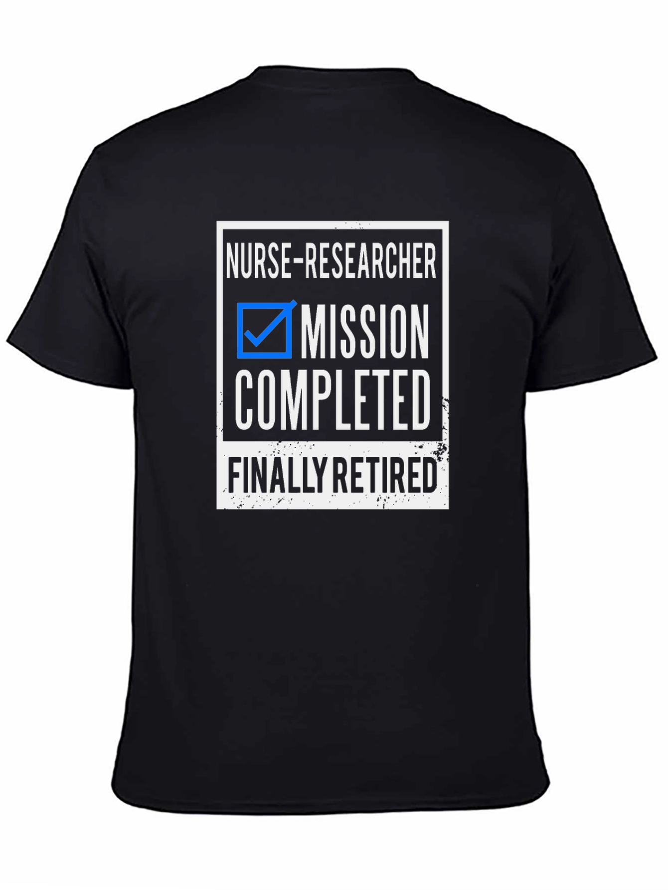 Black Nurse Researcher Retirement T-Shirt view 4