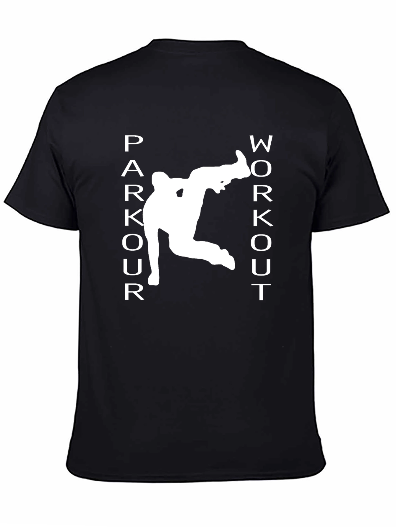 Parkour Workout Graphic Tee - Black Athletic T-Shirt - 4