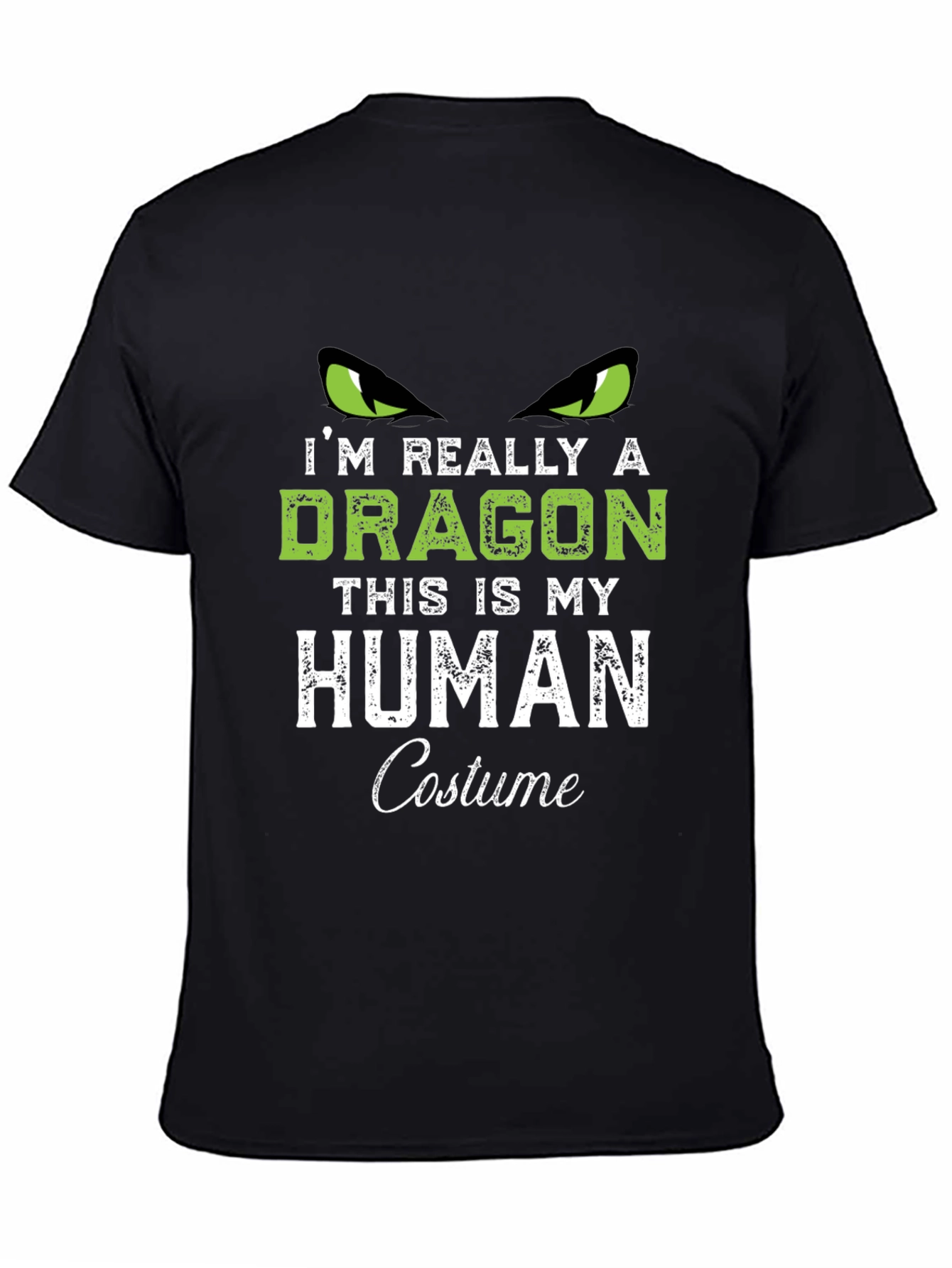 Black Dragon Human Costume Graphic Tee view 4