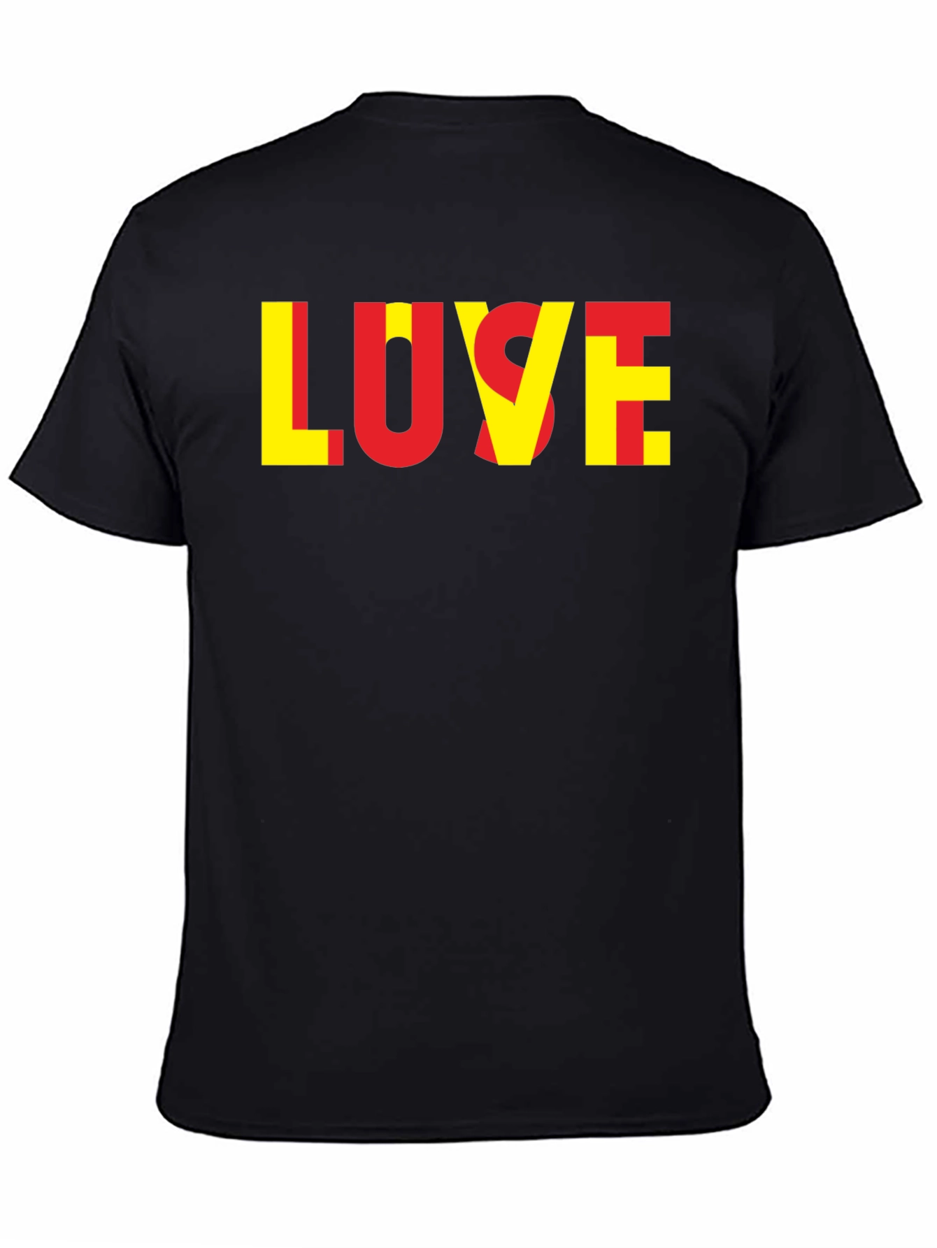 Black LOVE Graphic Tee - Black Casual T-Shirt view 4