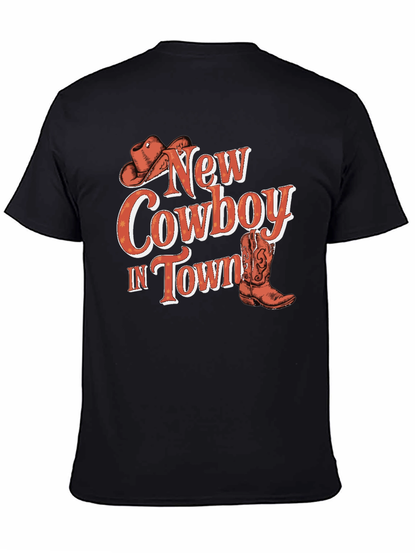 Black New Cowboy in Town Graphic T-Shirt view 4