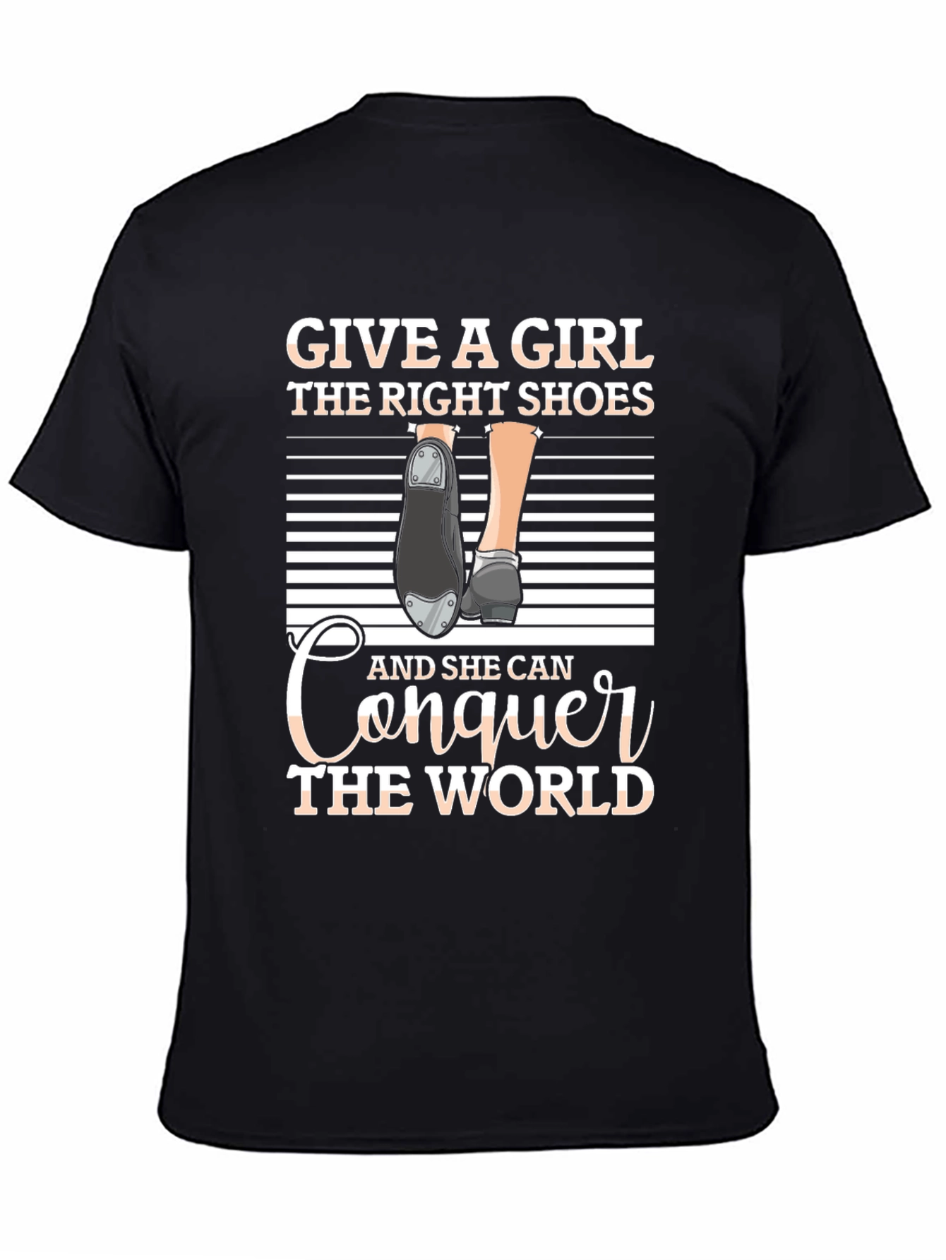 Black Girl's Right Shoes T-Shirt - Conquer the World view 4