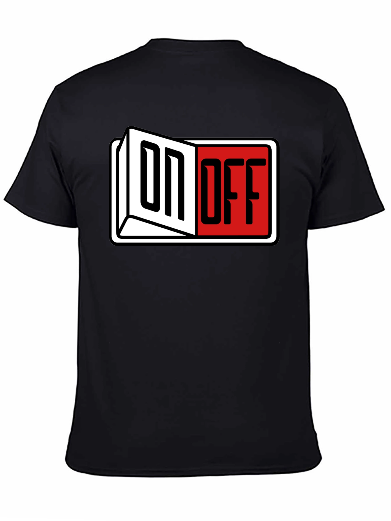 Black On Off Graphic T-Shirt view 4