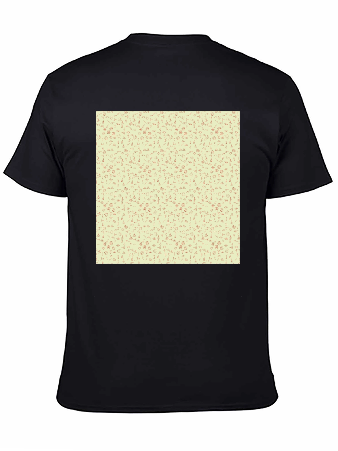 Black Patterned T-Shirt view 4