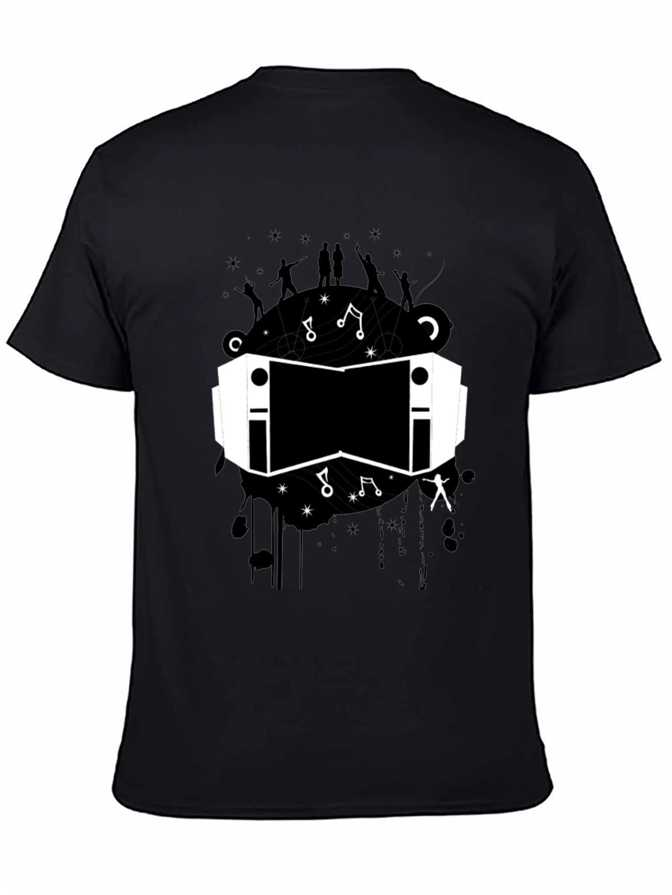 Black VR Headset Graphic Tee - Unisex Black T-Shirt view 4