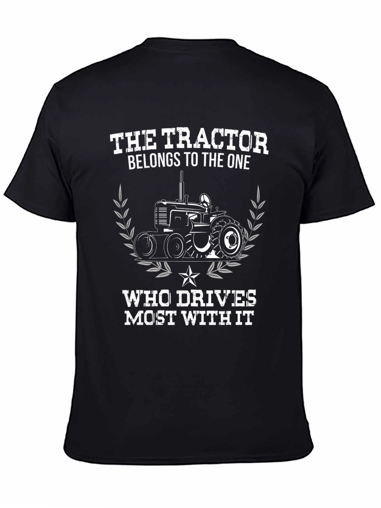 The Tractor Belongs to the One T-Shirt - Black Cotton - 4