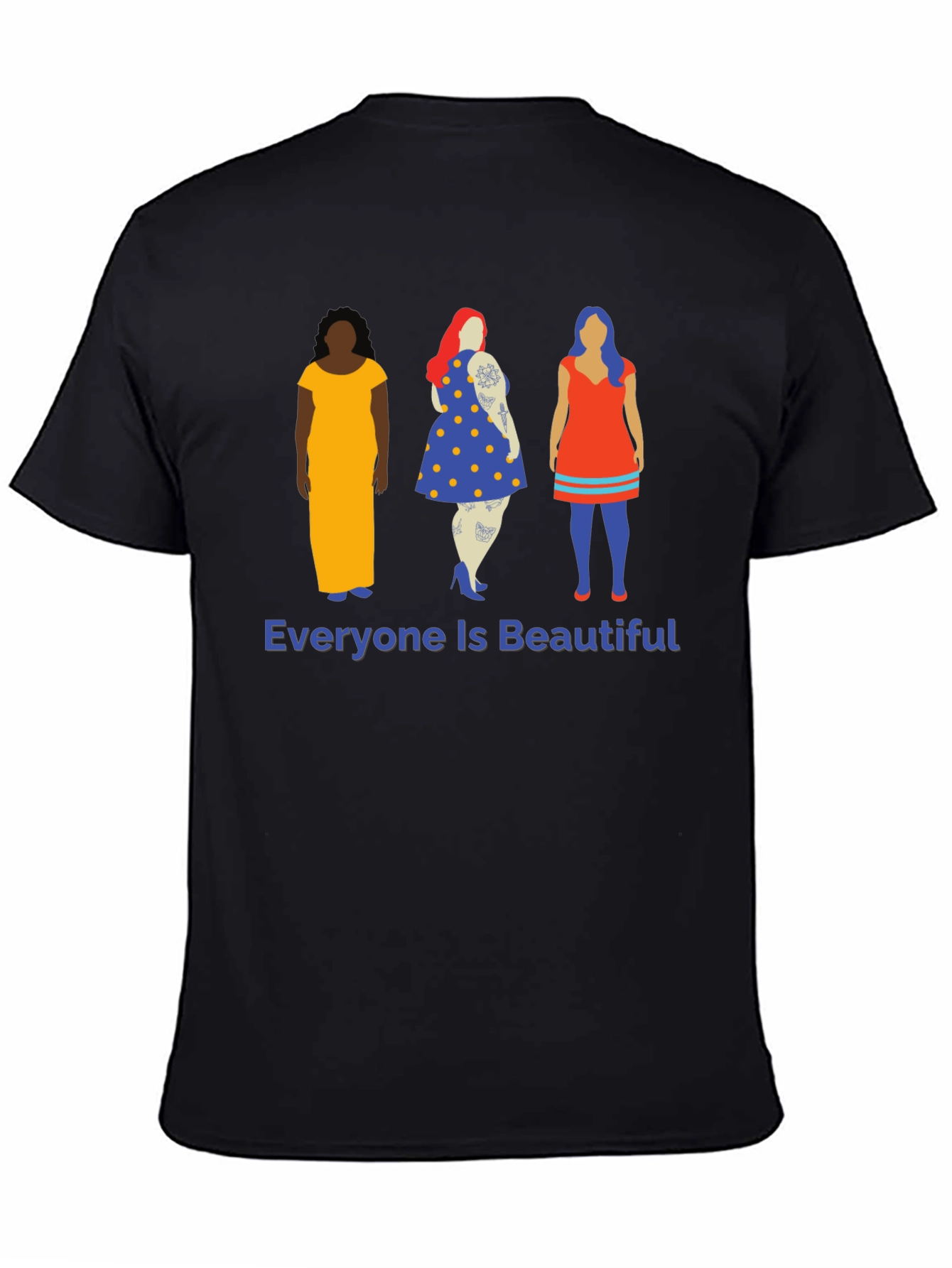 Black Everyone Is Beautiful Graphic Tee view 4
