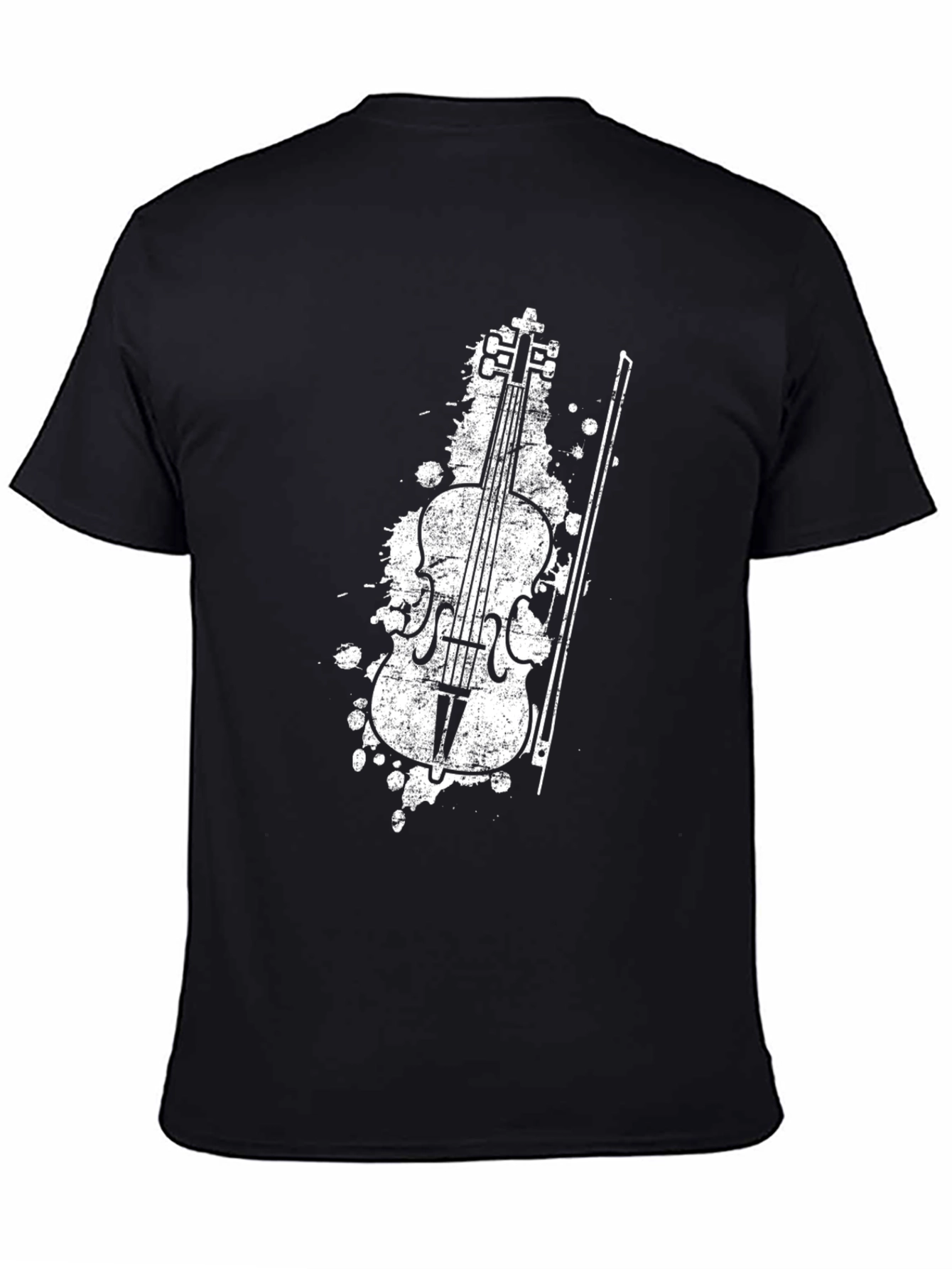 Black Violin Grunge Graphic Tee - Black view 4