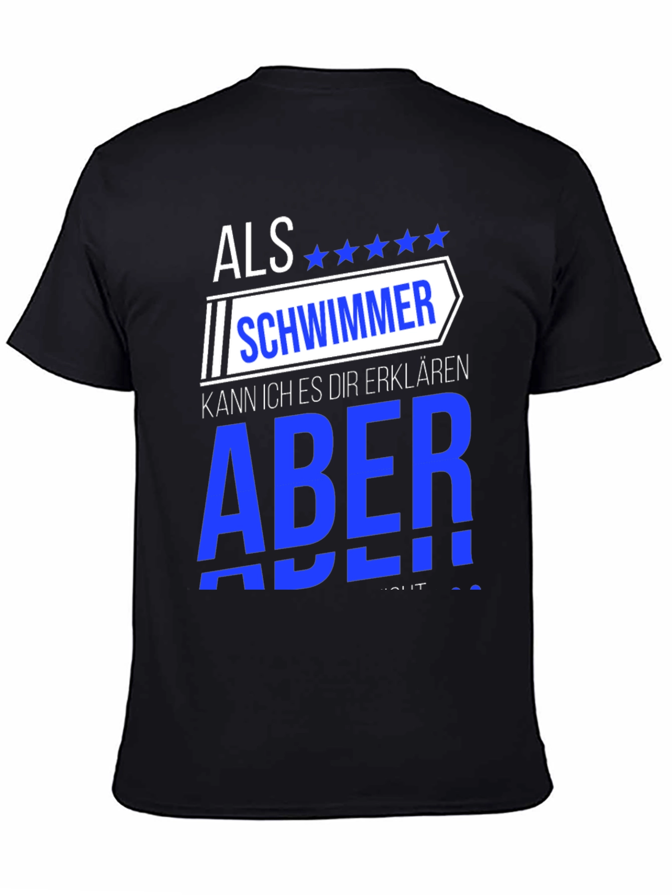 Black Funny Swimmer T-Shirt - Als Schwimmer view 4