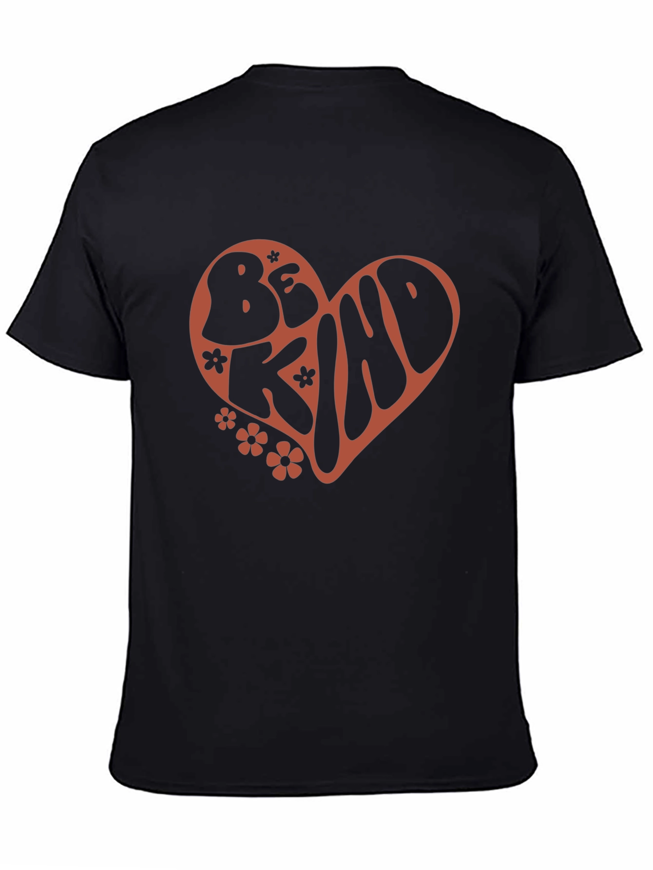 Black Be Kind Retro Heart Graphic Tee - Black view 4