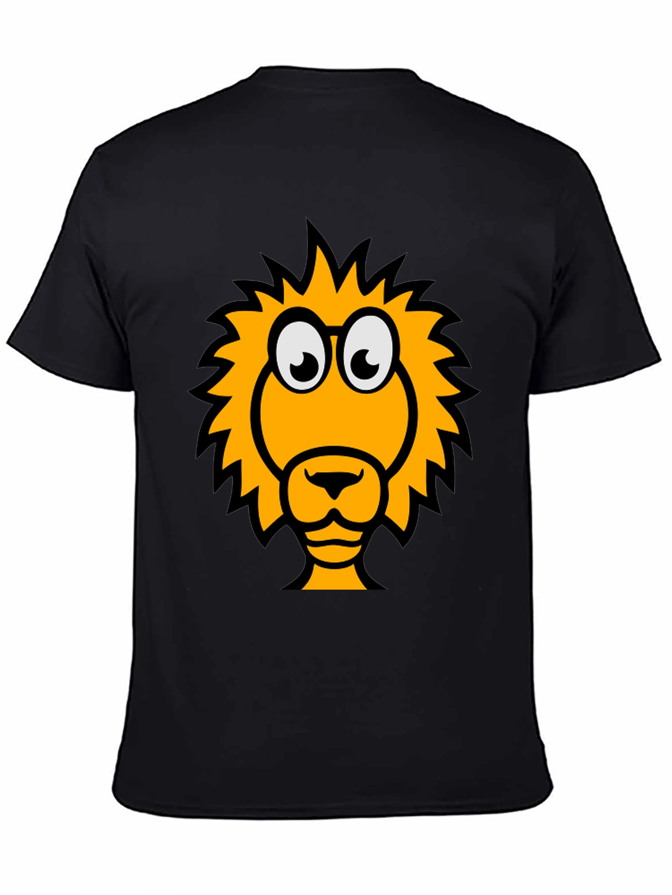 Black Lion Graphic Tee - Black Crew Neck T-Shirt view 4