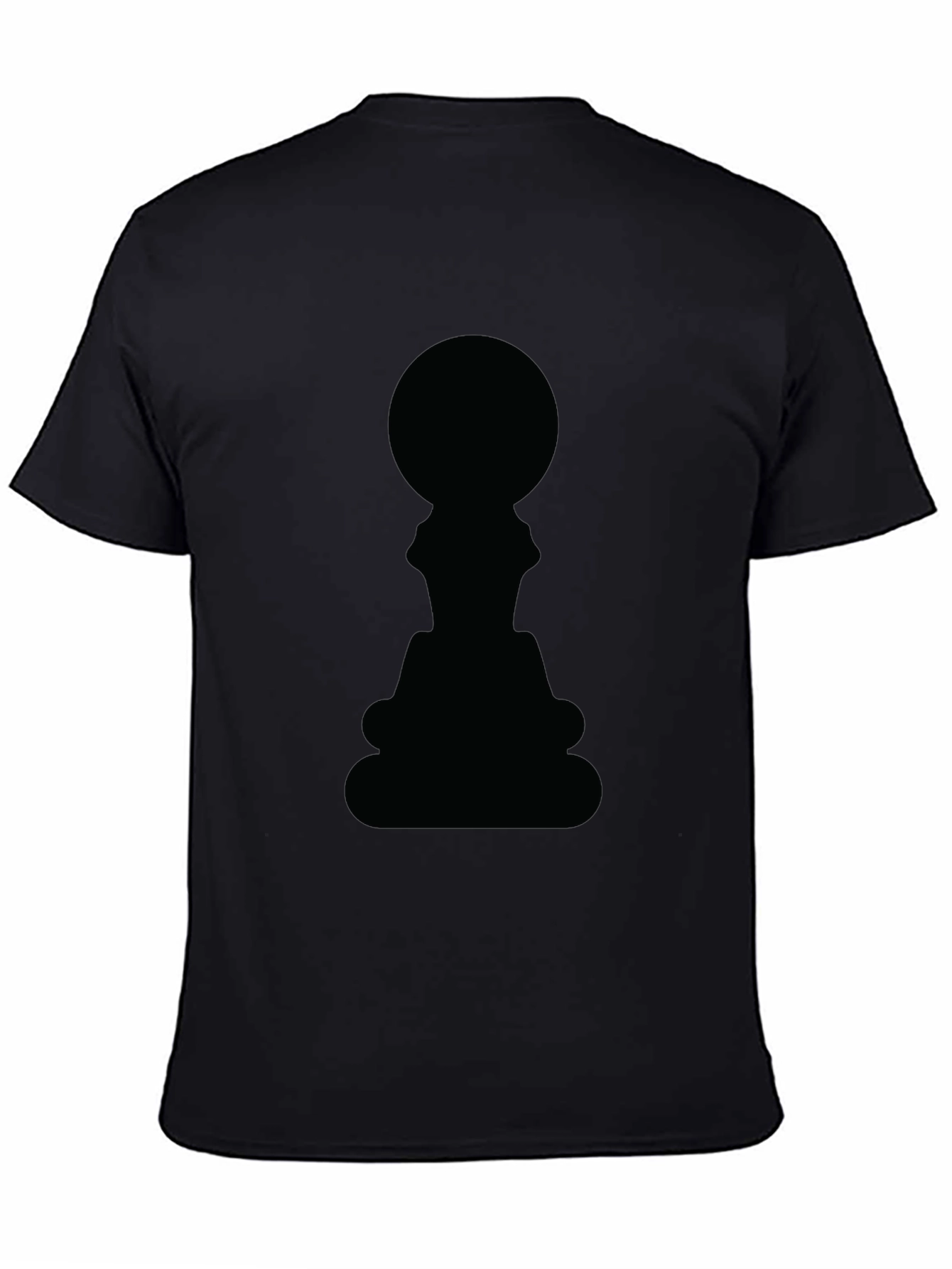 Black Chess Piece Graphic T-Shirt - Black Cotton Tee view 4