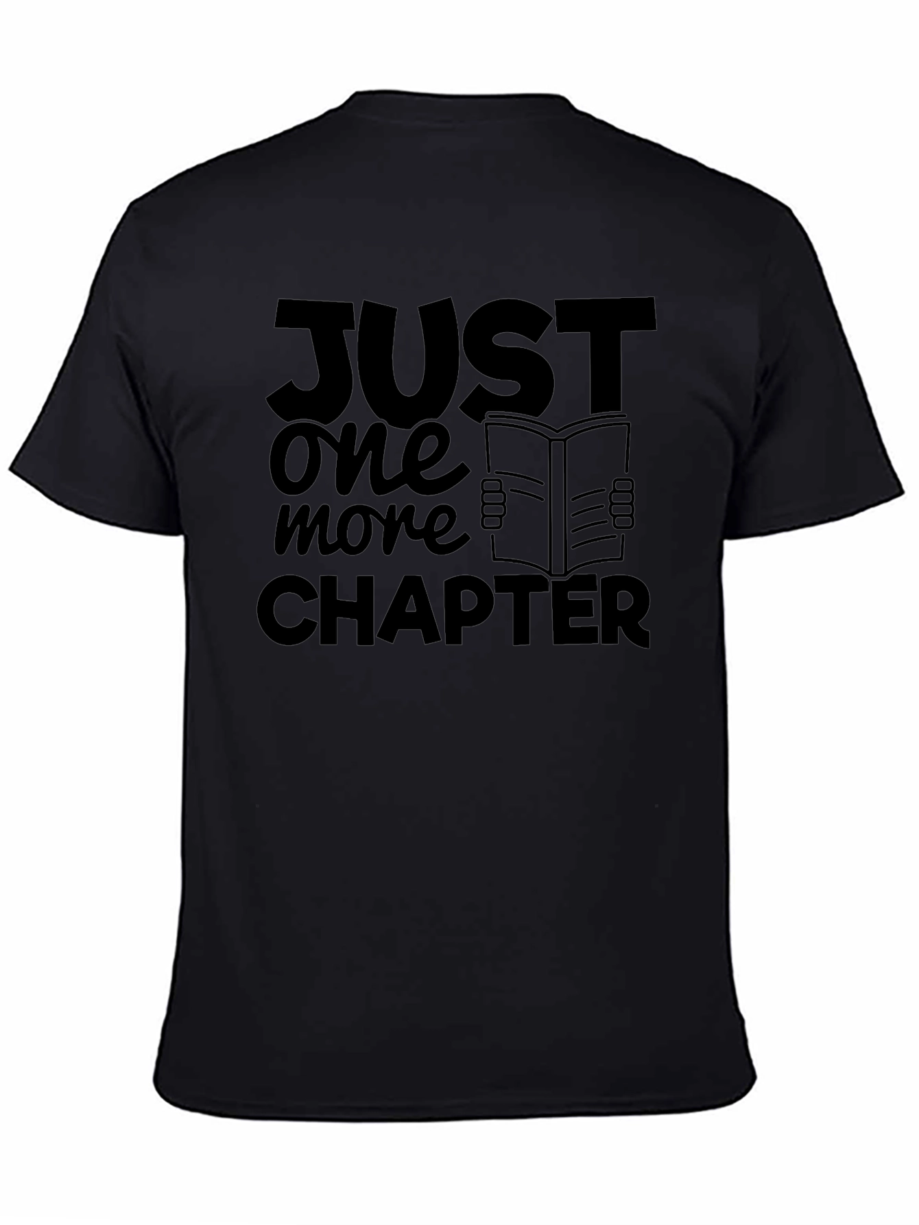 Black Just One More Chapter Black Tee - Book Lover's Shirt view 4