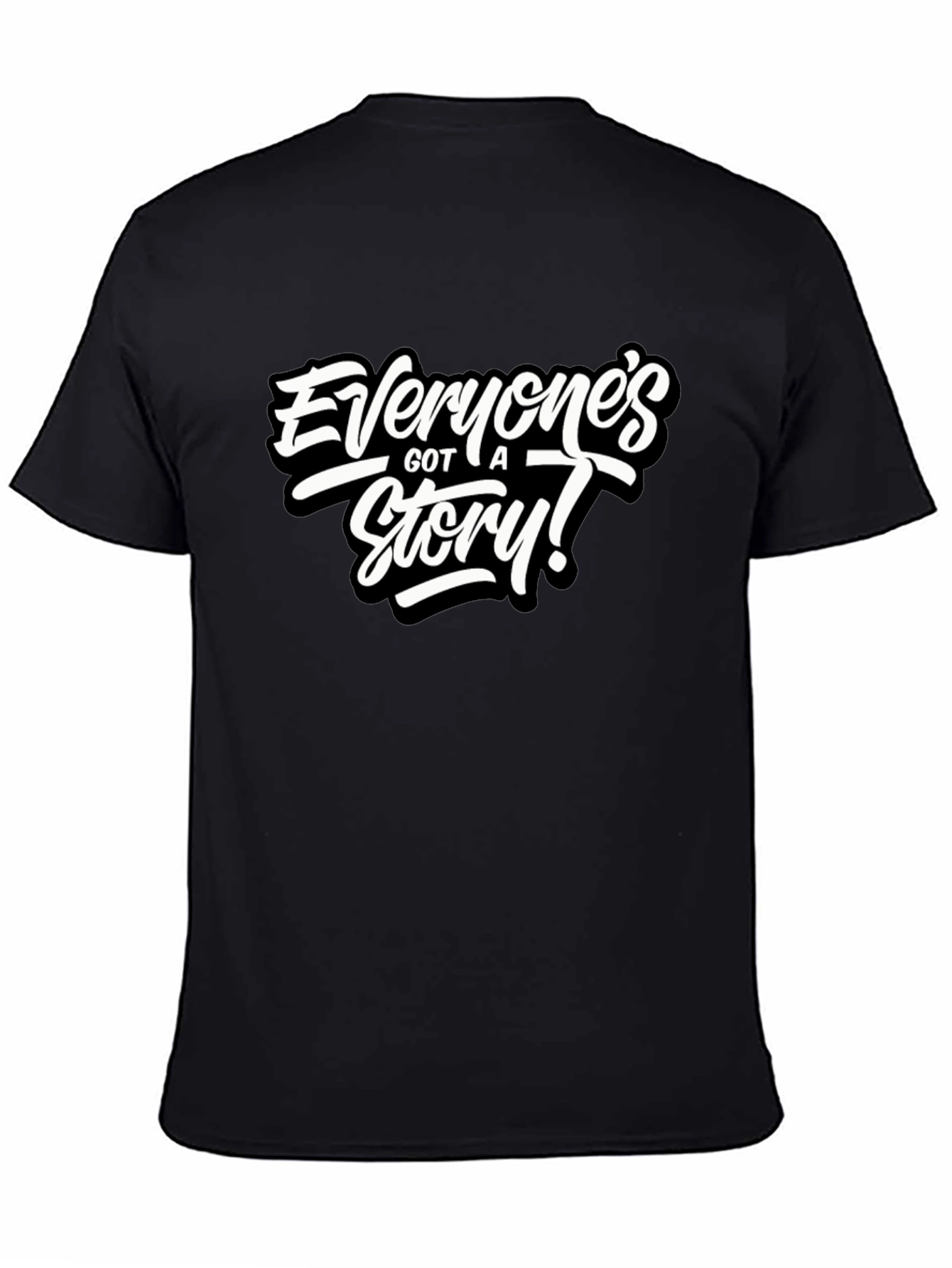 Black Everyone's Got A Story! Black Graphic Tee view 4