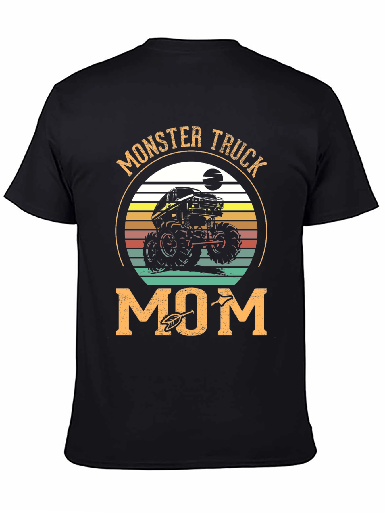 Black Monster Truck Mom T-Shirt - Off Road Graphic Tee view 4