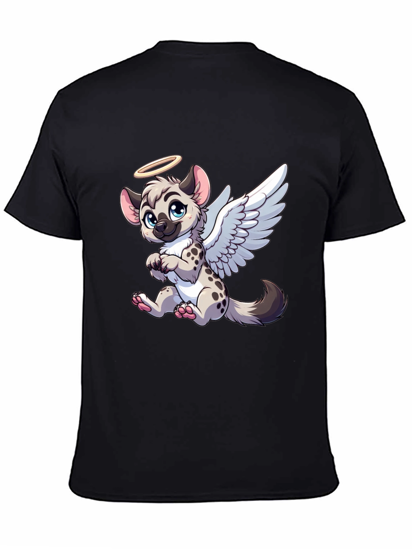 Black Angel Hyena Graphic Tee - Black Comfort Fit Shirt view 4