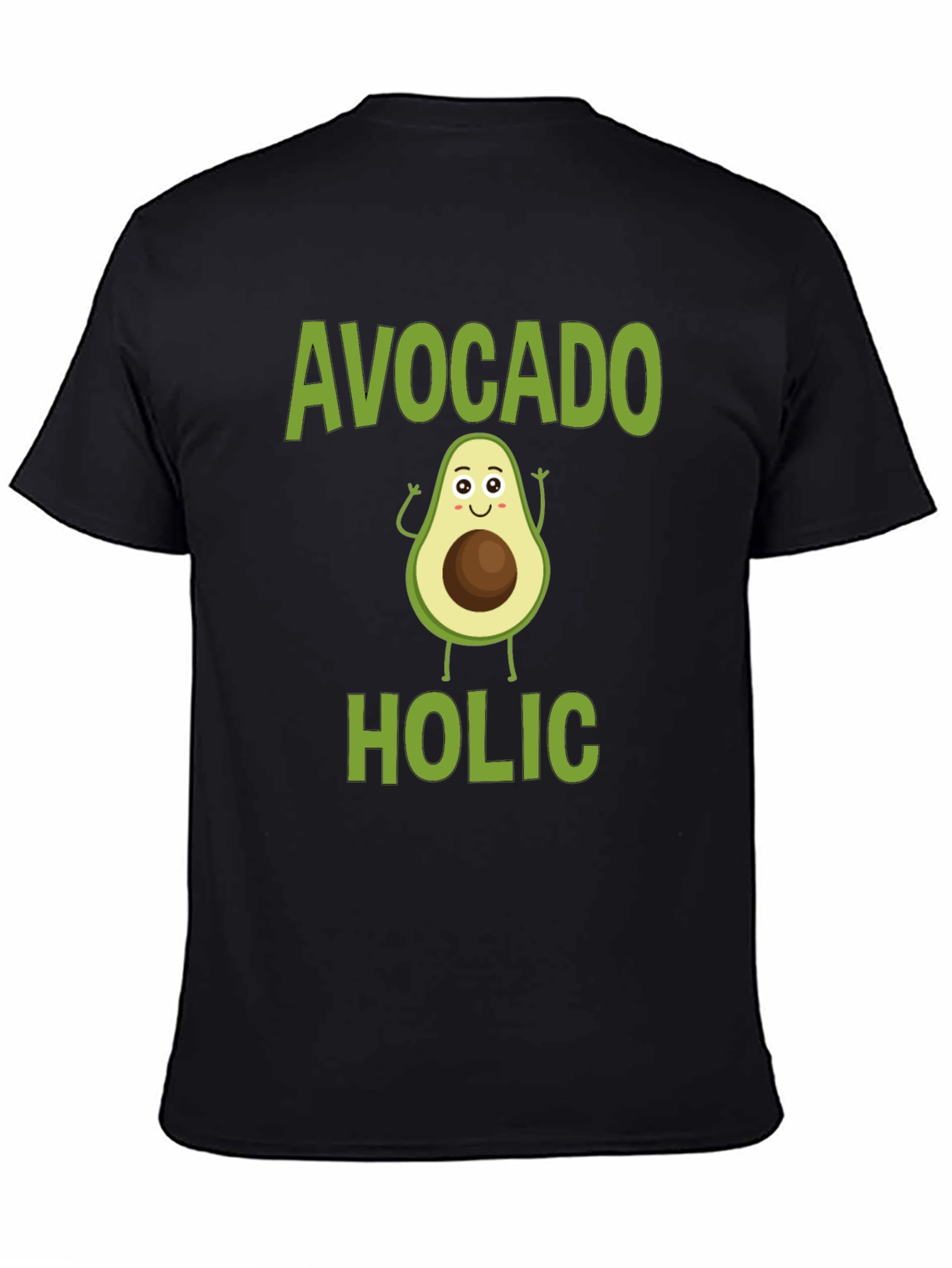 Black Avocado-holic Graphic Tee - Black Cotton T-Shirt view 4