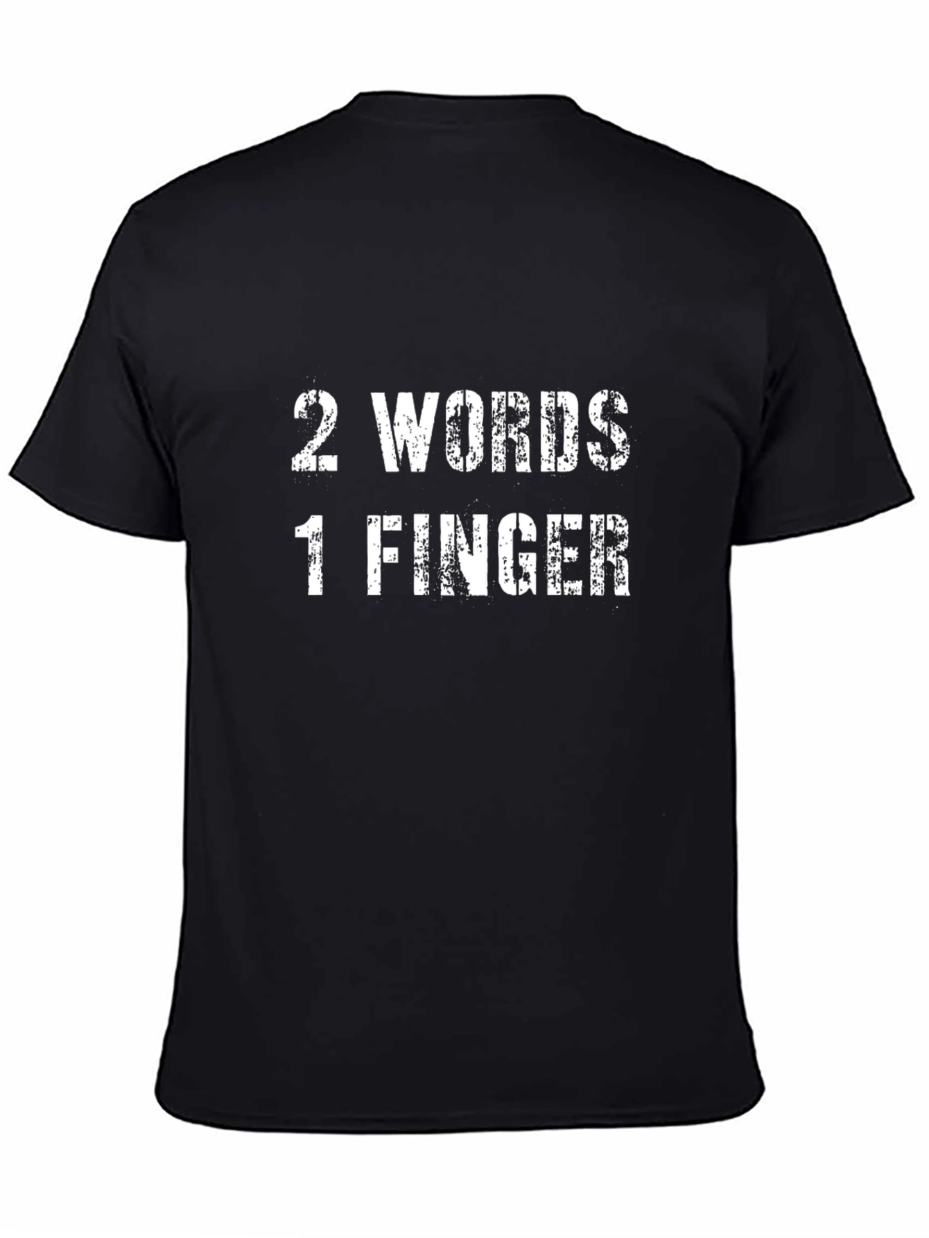 Black 2 Words 1 Finger Graphic Tee - Black view 4