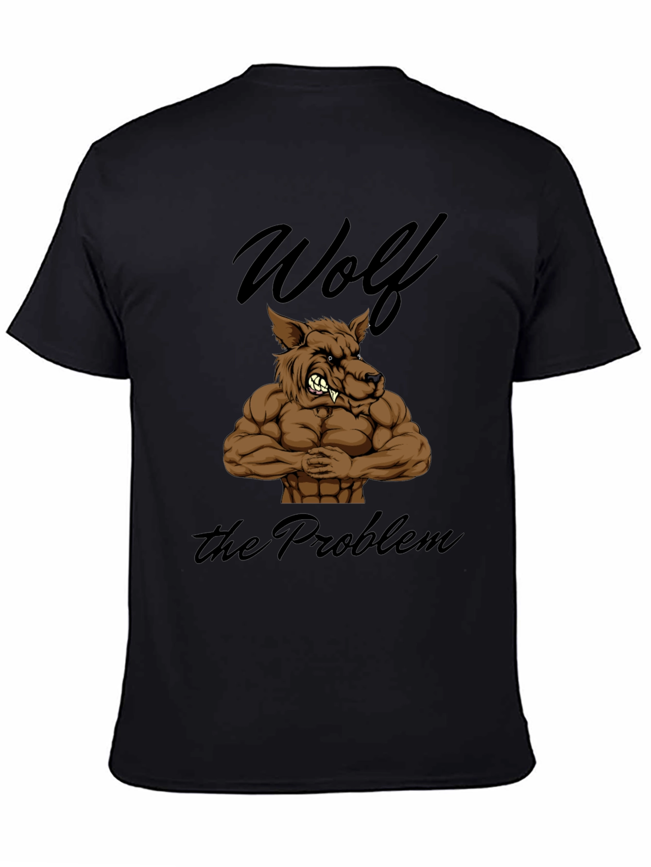 Black Wolf The Problem Graphic T-Shirt - Men's Black Tee view 4