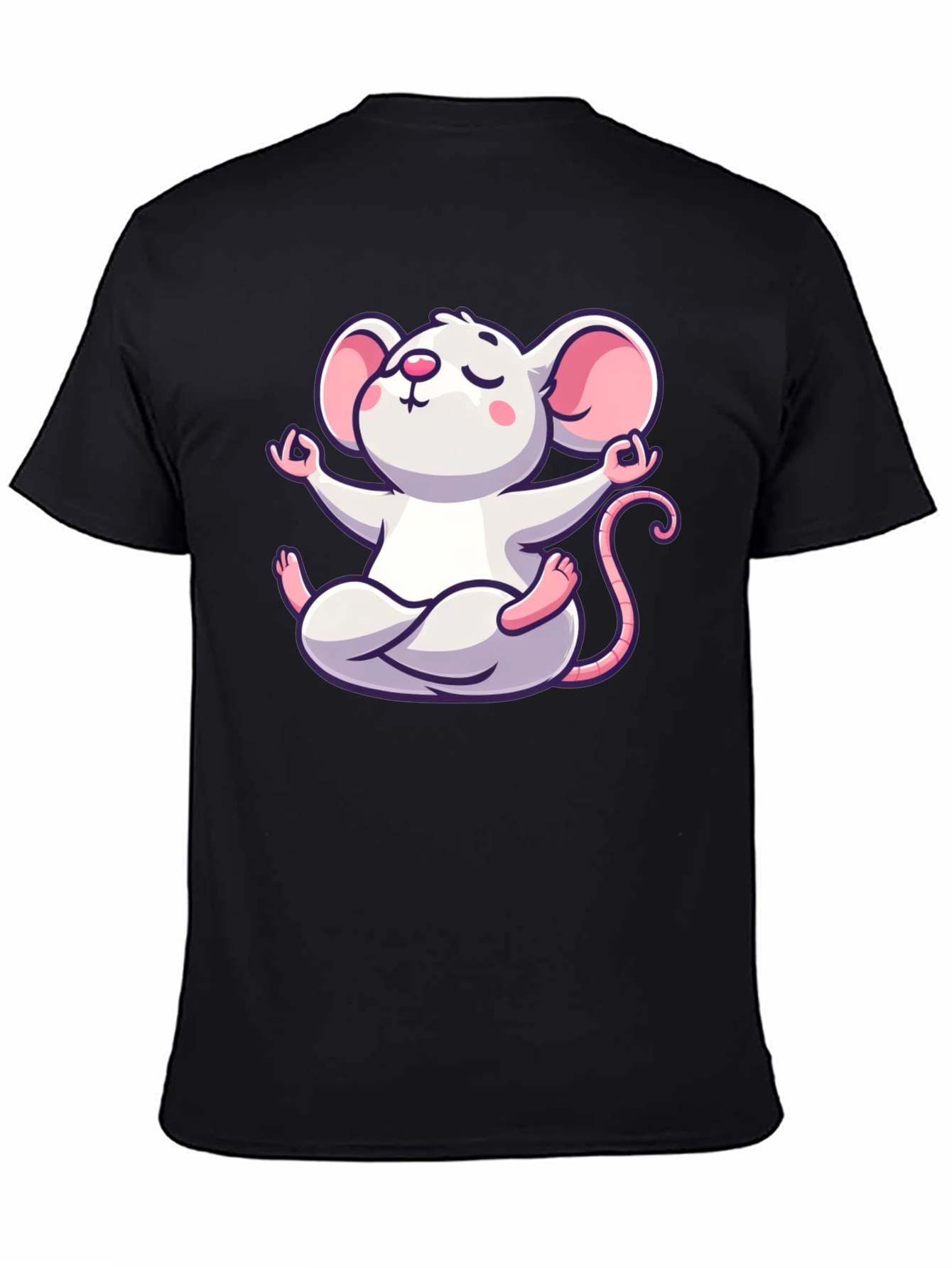 Black Zen Mouse Graphic T-Shirt view 4