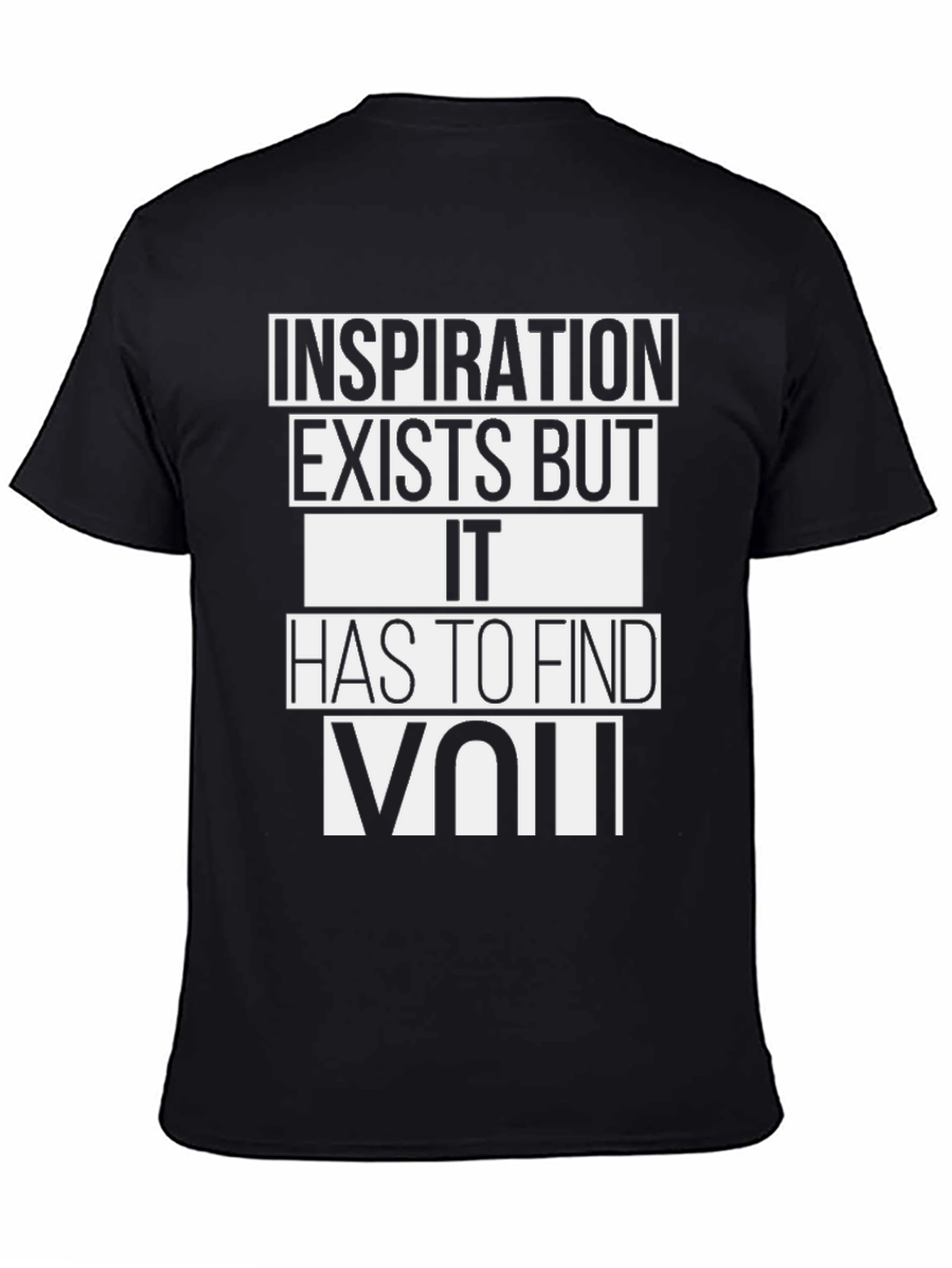 Black Inspiration Graphic Tee - Black Crew Neck view 4