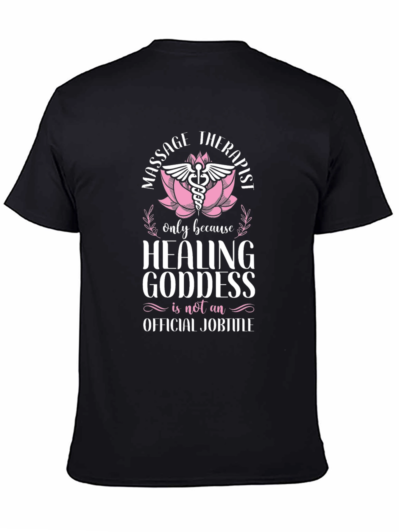 Black Massage Therapist Healing Goddess T-Shirt view 4