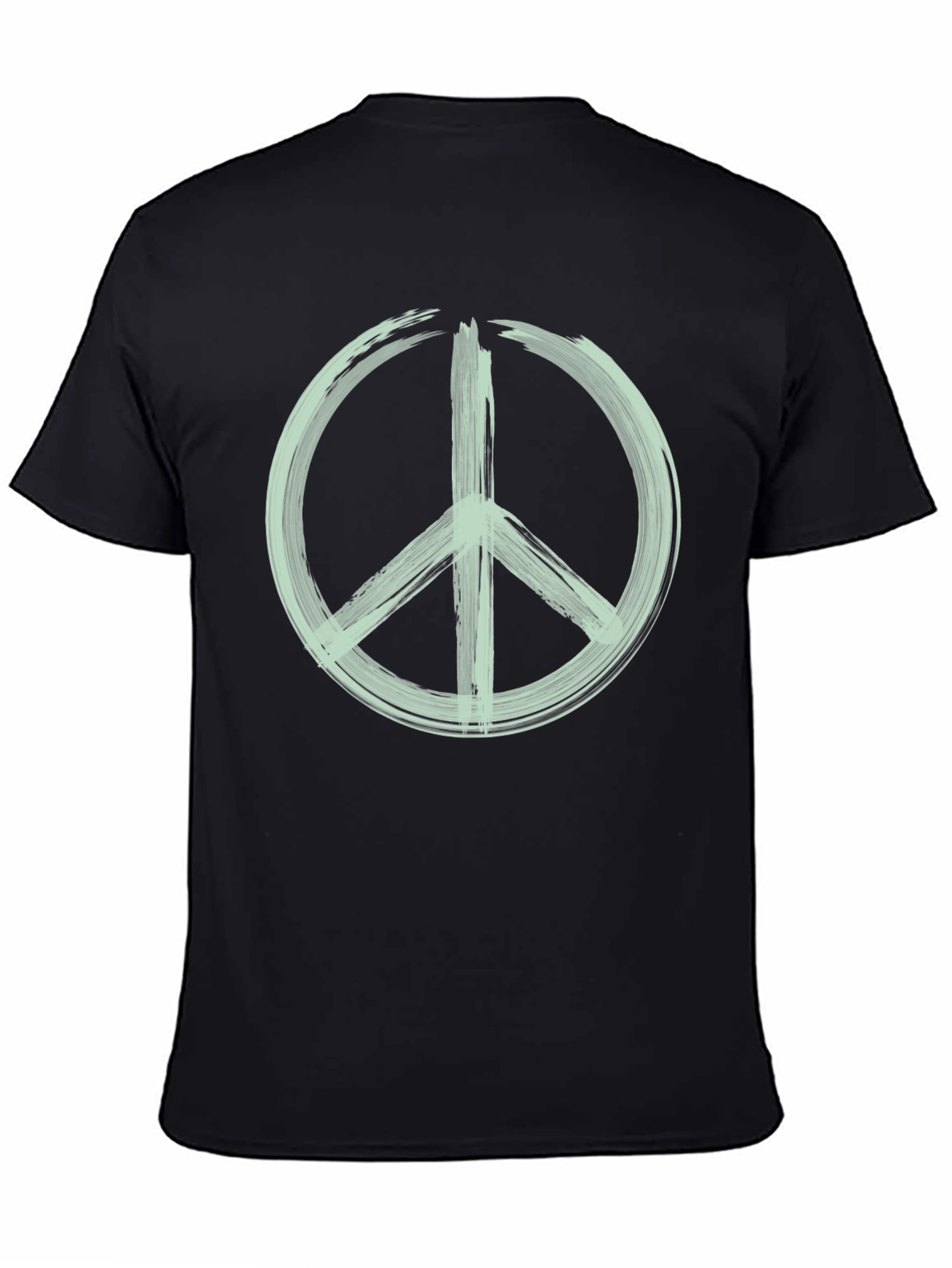 Black Peace Sign Graphic Tee - Stylish & Comfortable view 4