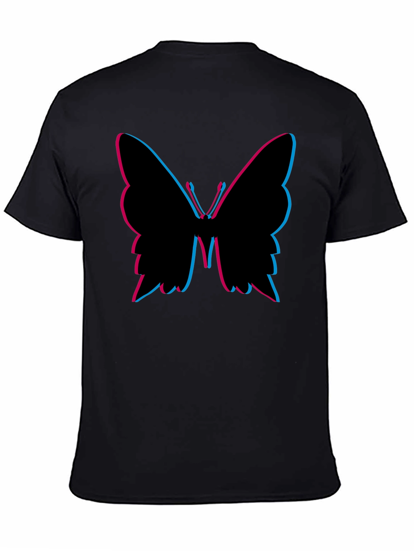 Black Butterfly Graphic Tee - Fashionable Black T-Shirt view 4