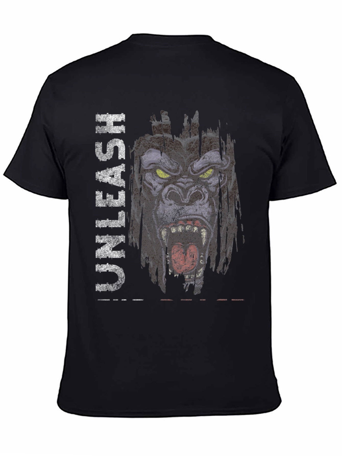 Black Unleash Gorilla Graphic T-Shirt - Bold Statement Tee view 4