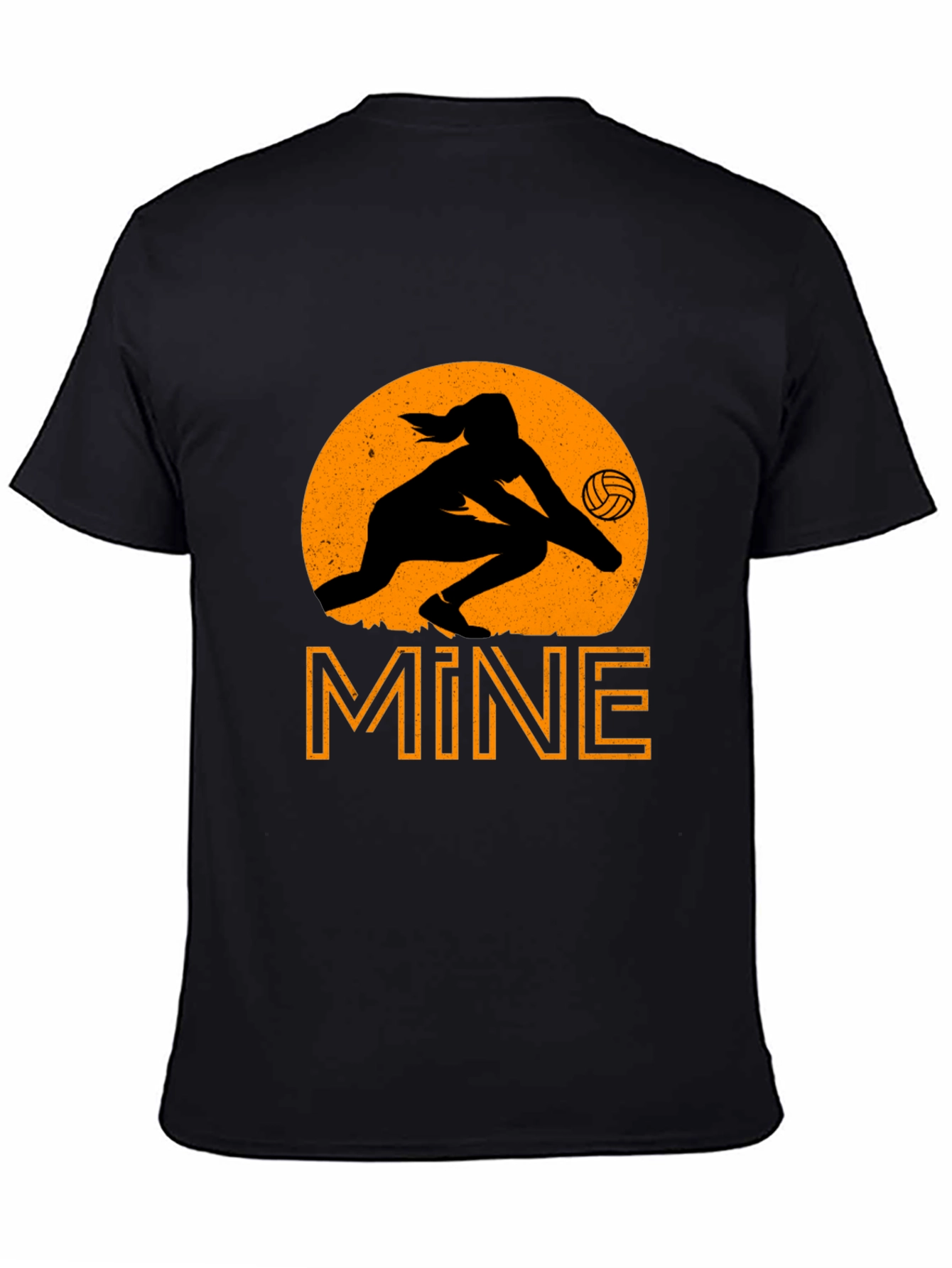 Volleyball Mine T-Shirt - Black Graphic Tee - 4