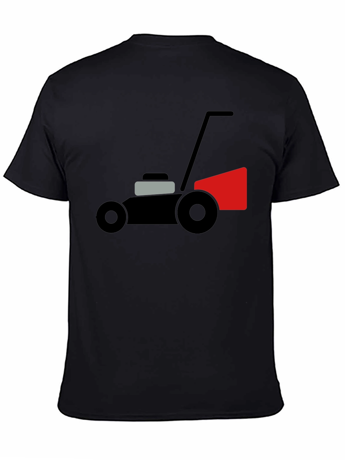 Black Lawn Mower Graphic Tee - Black Cotton Comfort view 4