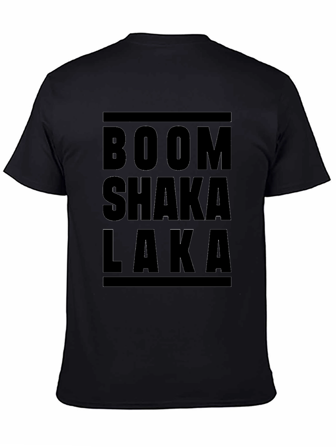 Black Boom Shaka Laka Graphic Tee - Black Casual T-Shirt view 4