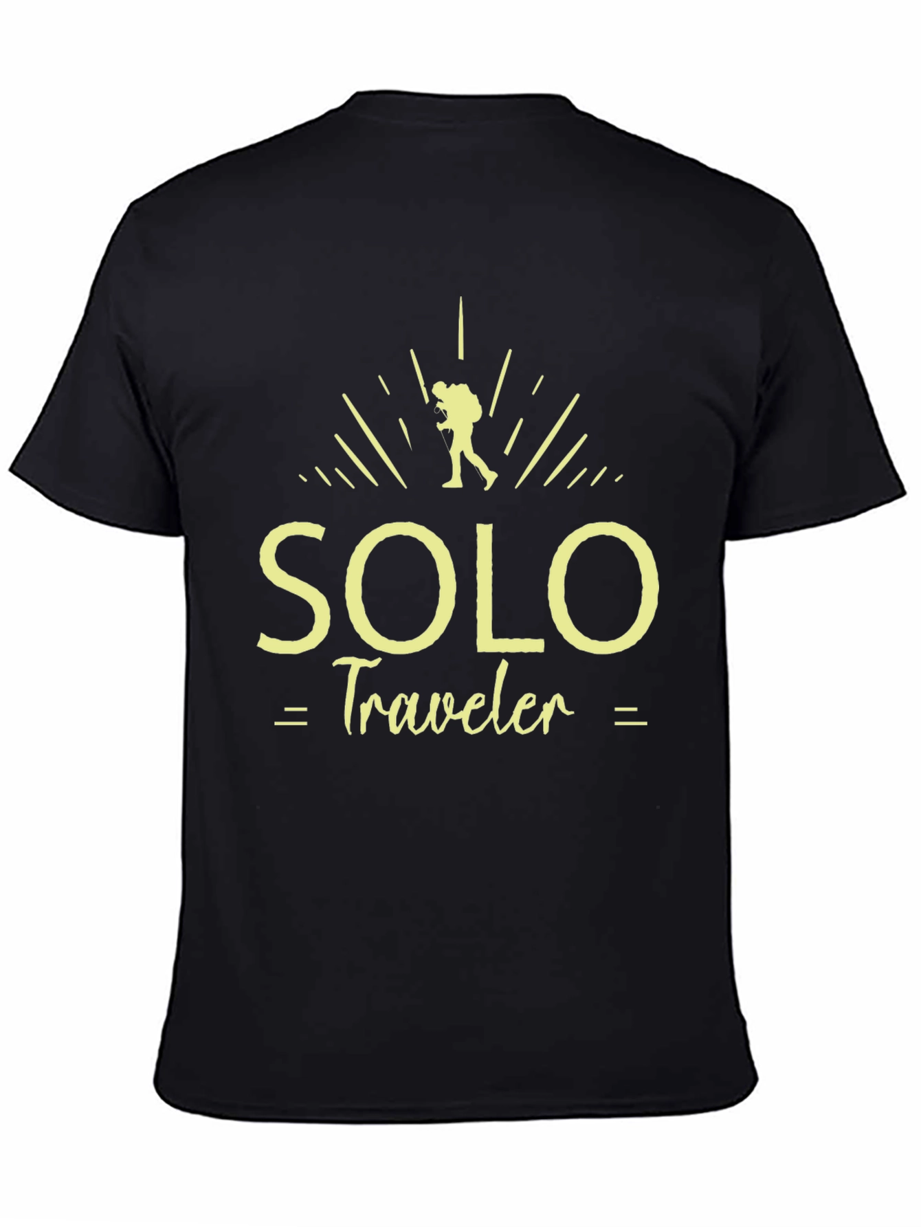 Solo Traveler Graphic Print Tee - Black - 4