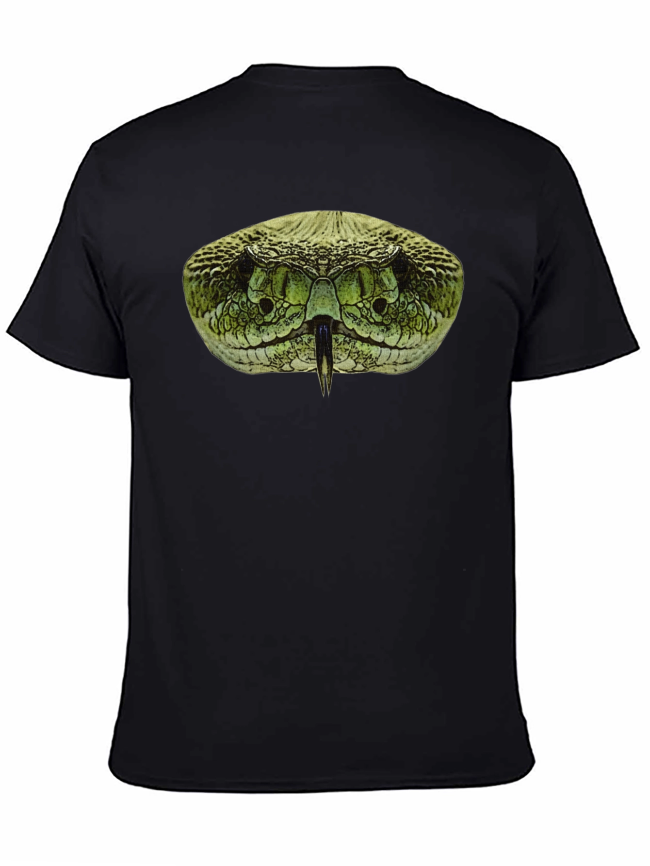 Black Rattlesnake T-Shirt - Bold Snake Head Graphic Tee view 4