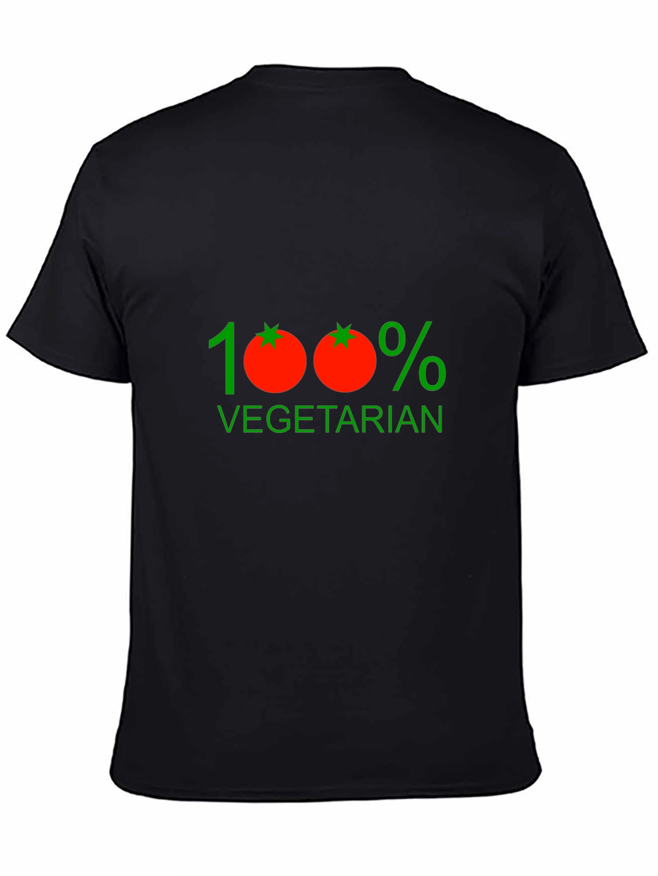 100% Vegetarian Graphic Tee - Black - 4