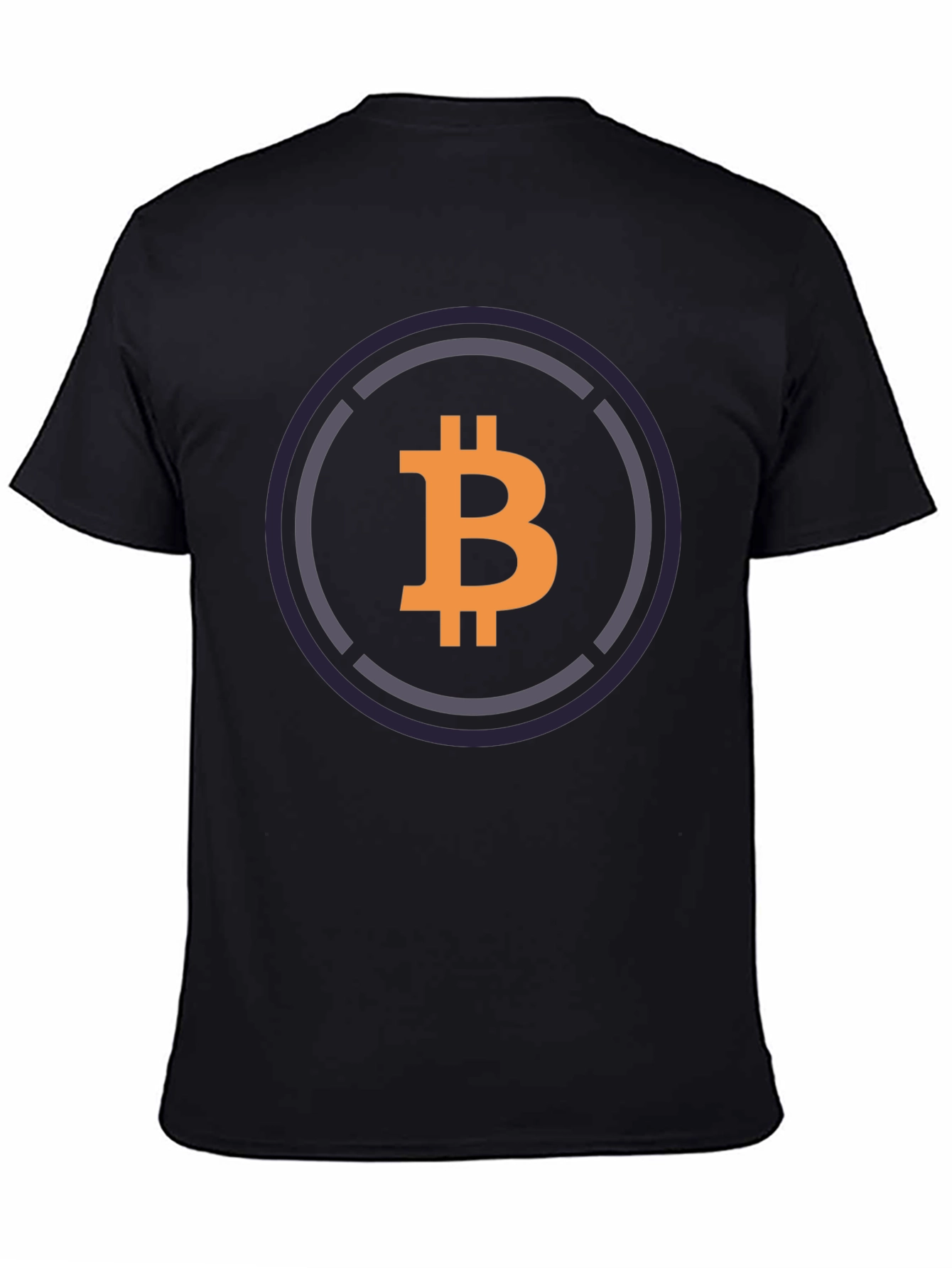 Black Bitcoin Logo Black T-Shirt - Crypto Currency Tee view 4