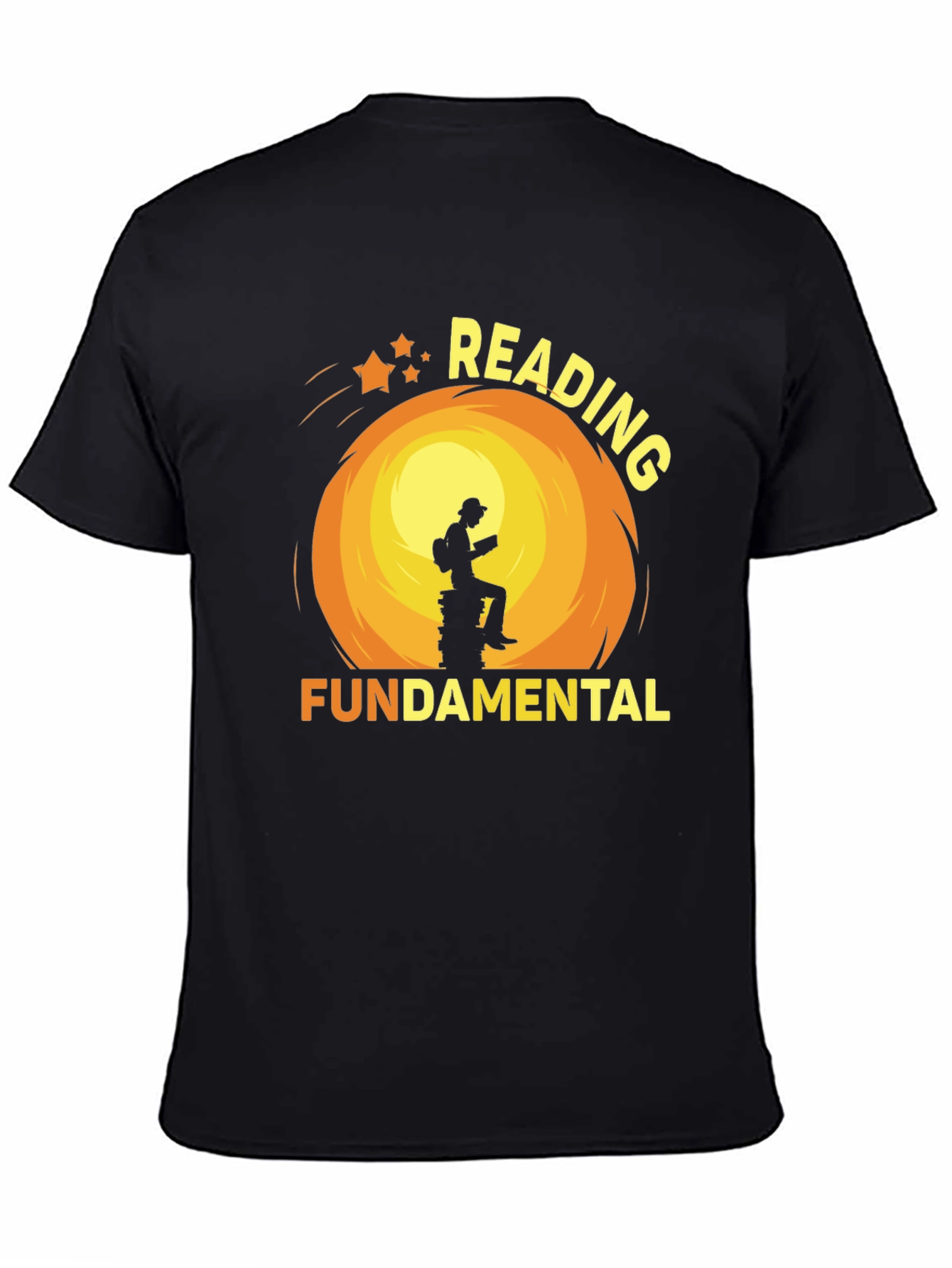 Black Reading Fundamental Black T-Shirt view 4