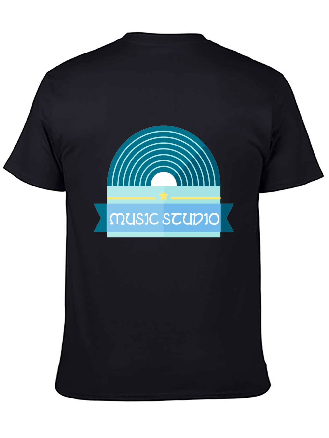 Black Music Studio Graphic Tee - Retro Style view 4