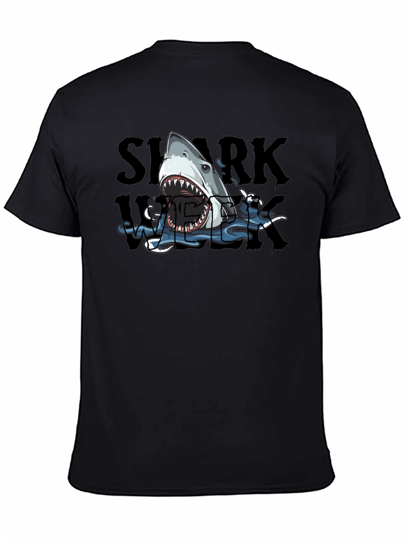 Black Shark Week Graphic Print Tee view 4