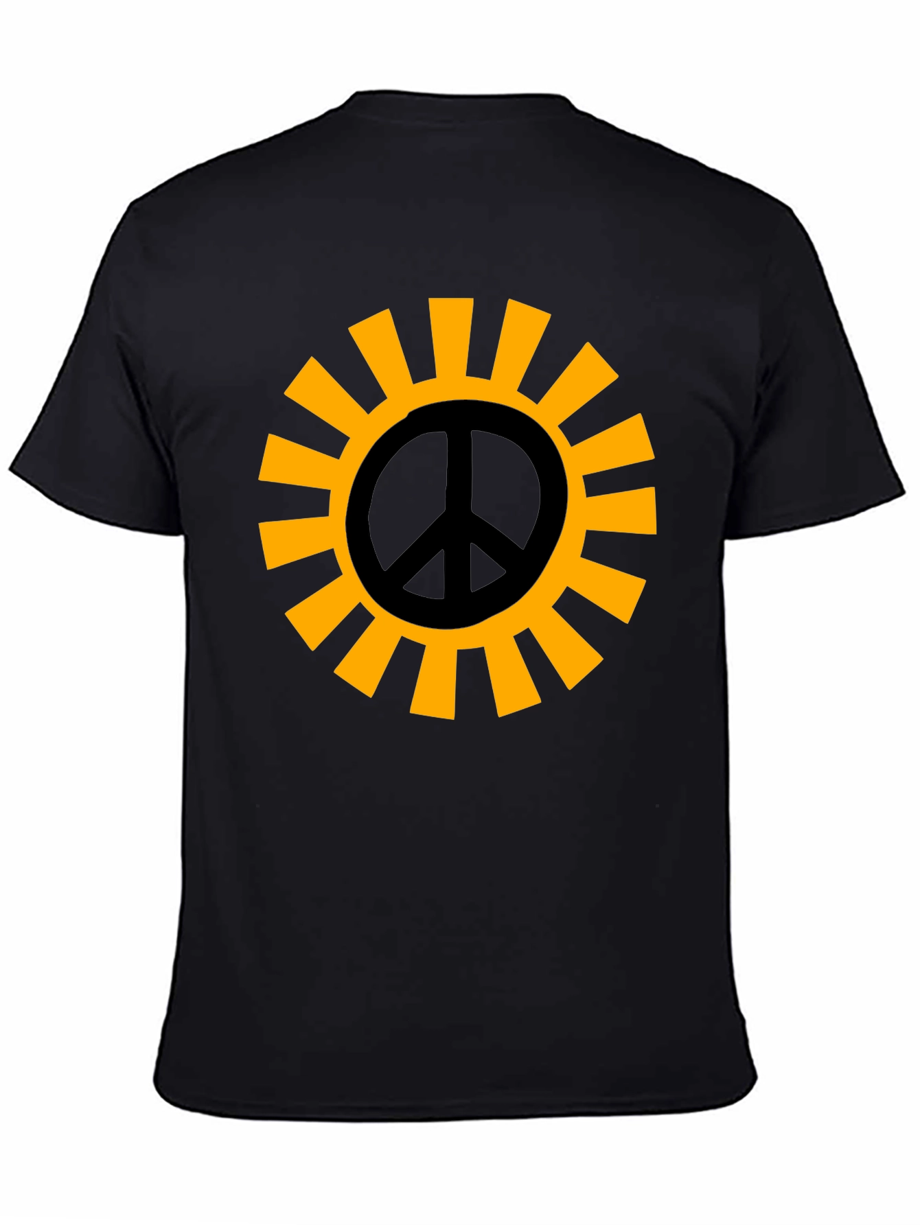 Black Peace Sun Graphic T-Shirt view 4