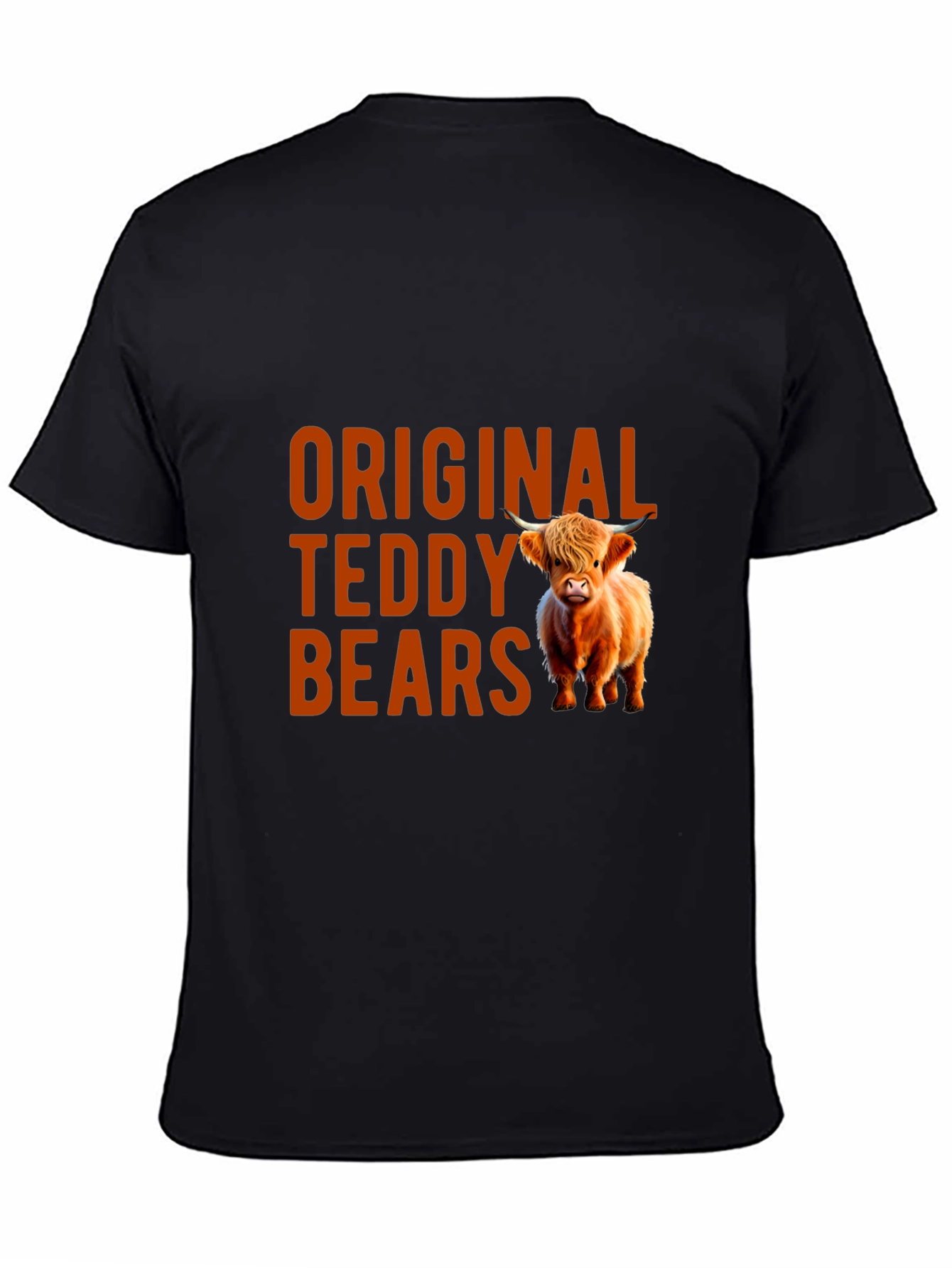Black Original Teddy Bears Novelty Graphic T-Shirt view 4