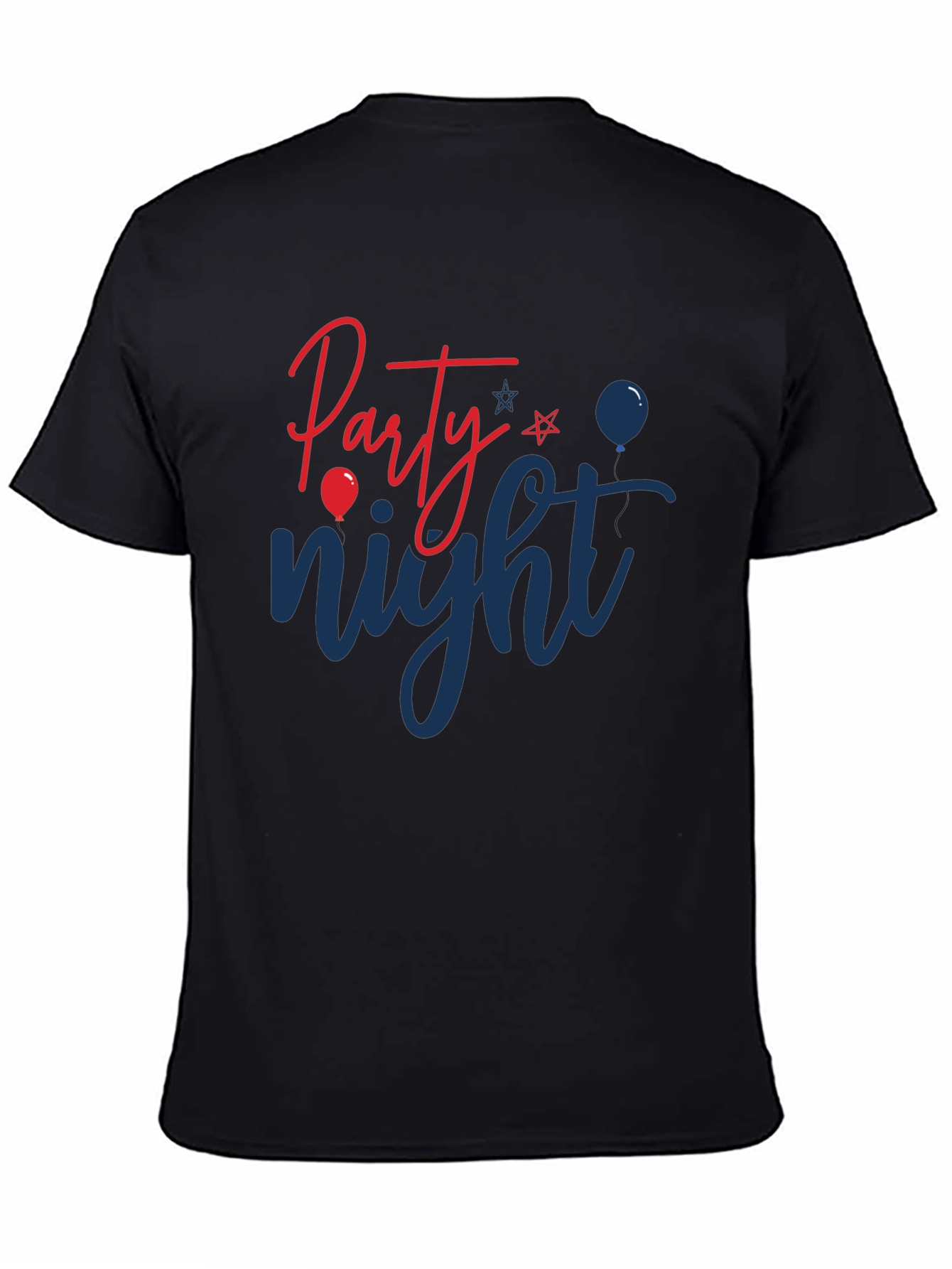 Black Party Night Graphic Print T-Shirt view 4
