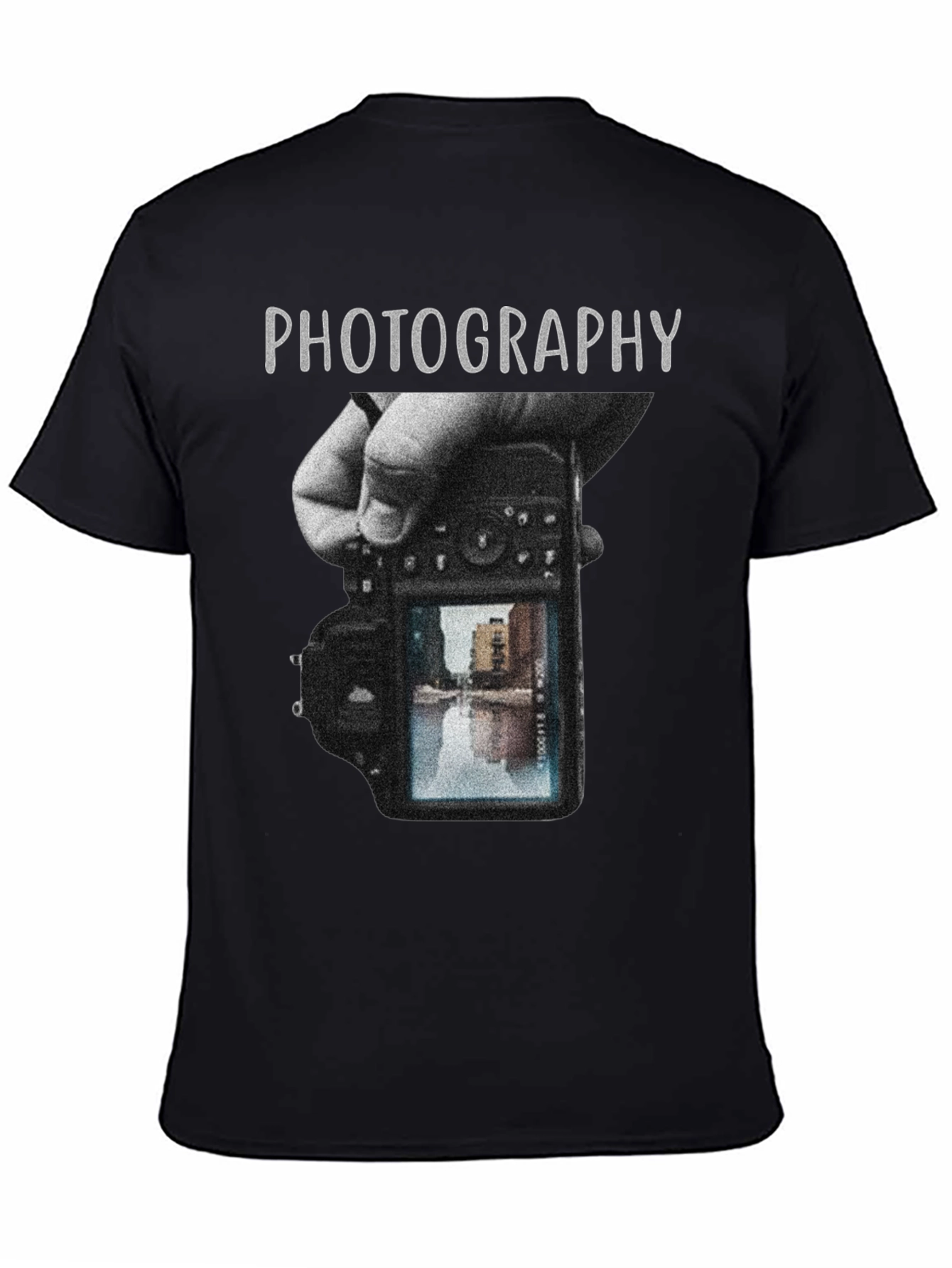 Black Photography Graphic Tee - Camera Enthusiast Shirt view 4