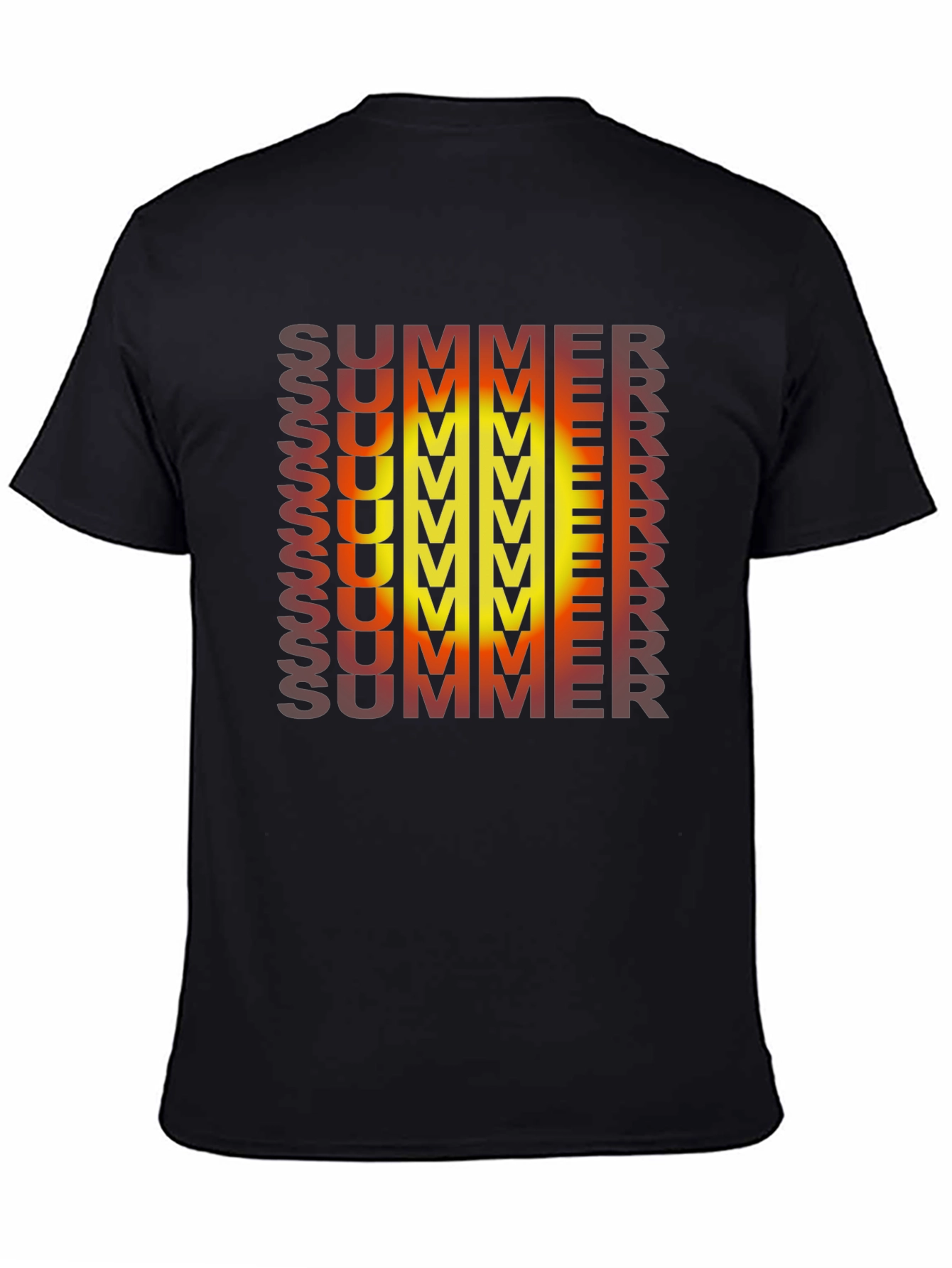 Black Summer Gradient Graphic Tee view 4