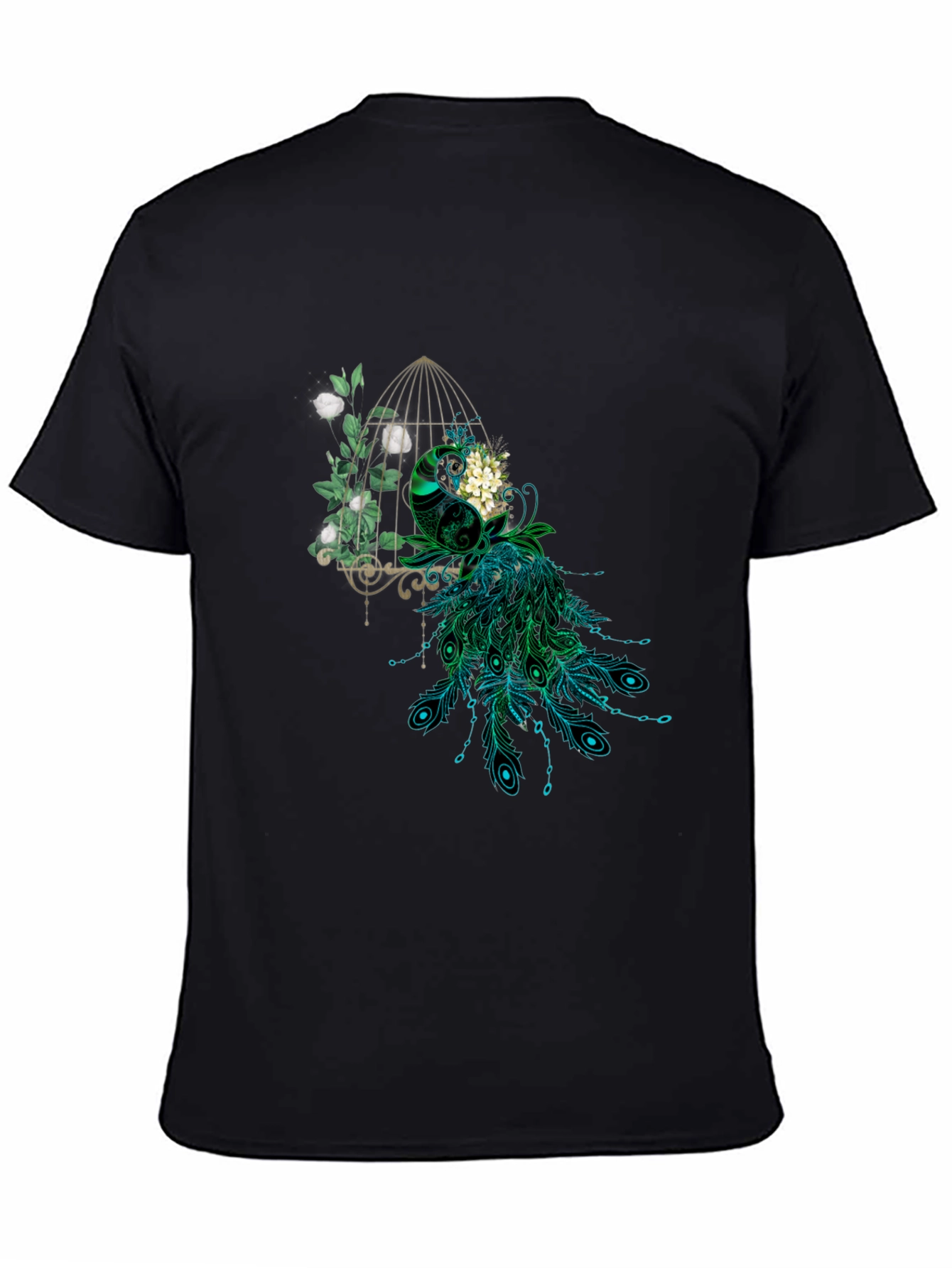 Peacock Cage Graphic T-Shirt - 4