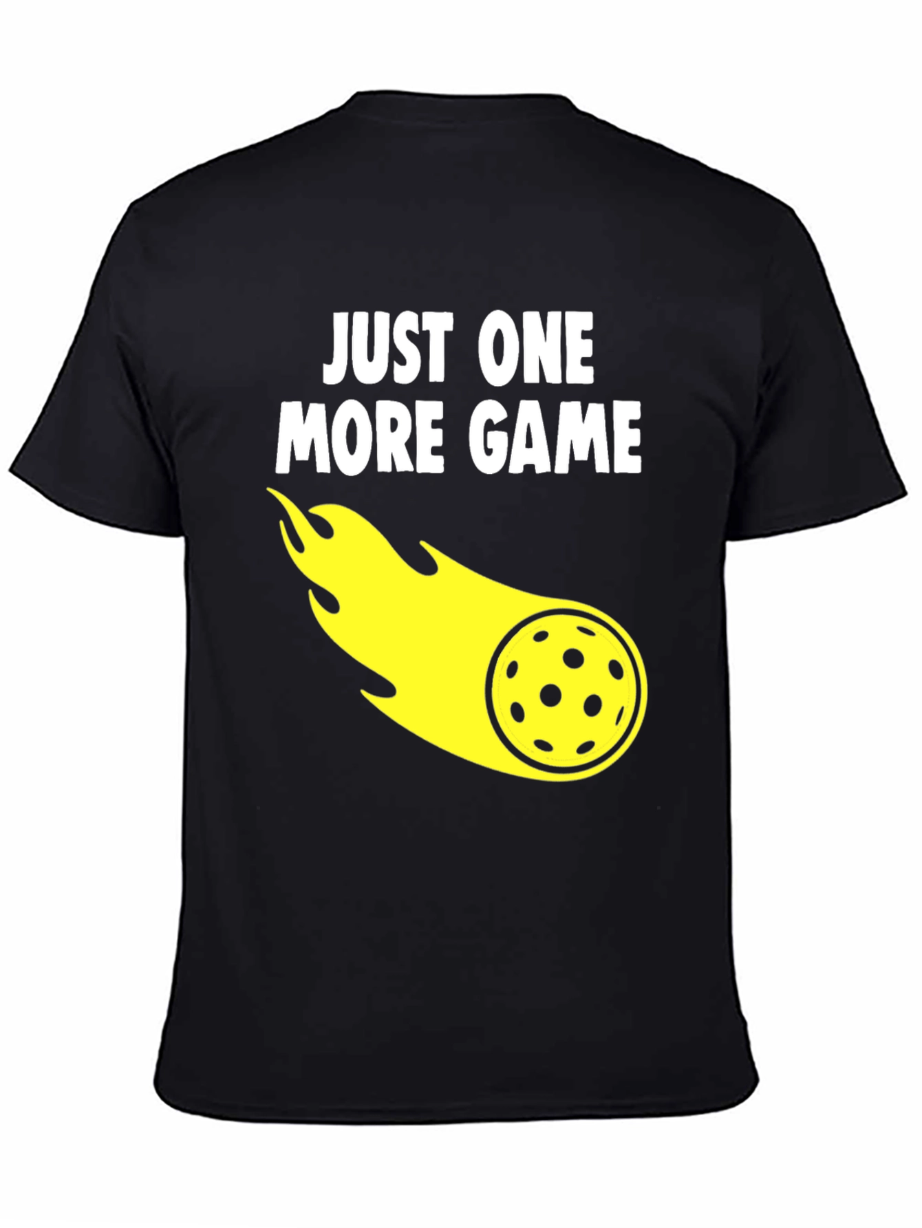 Black Just One More Game Pickleball T-Shirt view 4