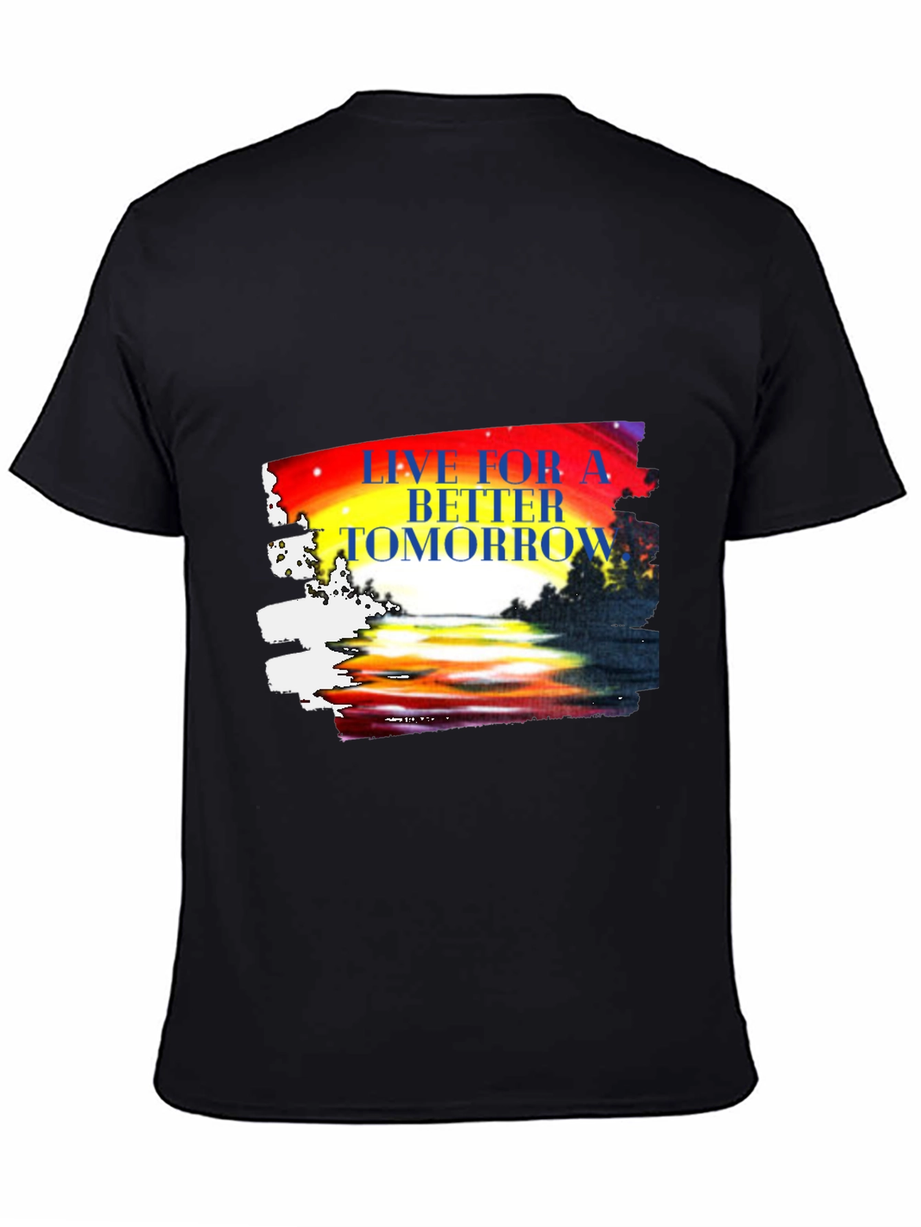 Black Live for a Better Tomorrow Graphic T-Shirt view 4